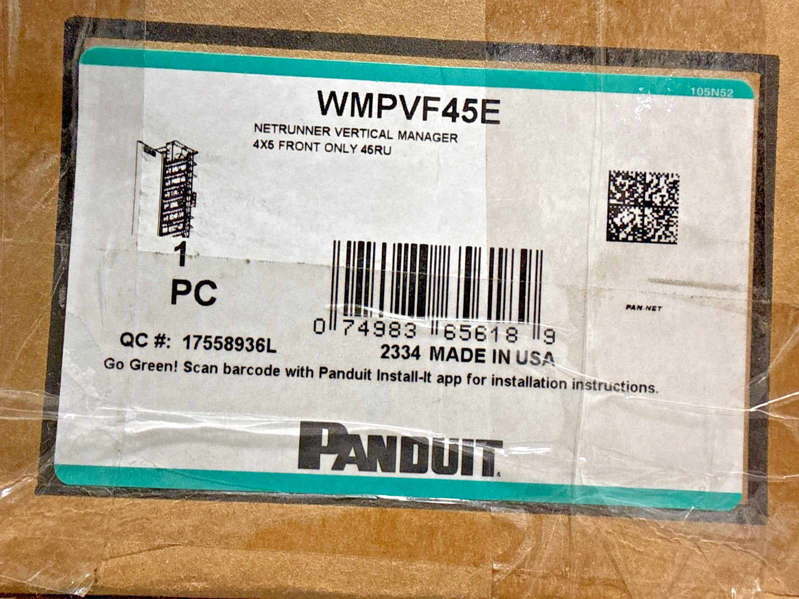 Panduit NetRunner Vertical Cable Management 45U WMPVF45E ✅ ❤️️ ✅ ❤️ NEW