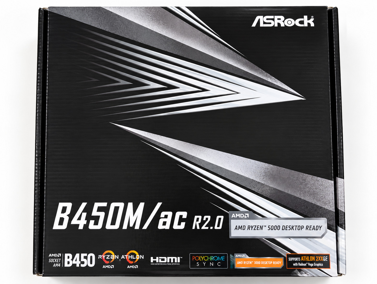 ASRock B450M/ac R2.0 AM4 Micro ATX Motherboard WiFi ***NO I/O SHIELD***