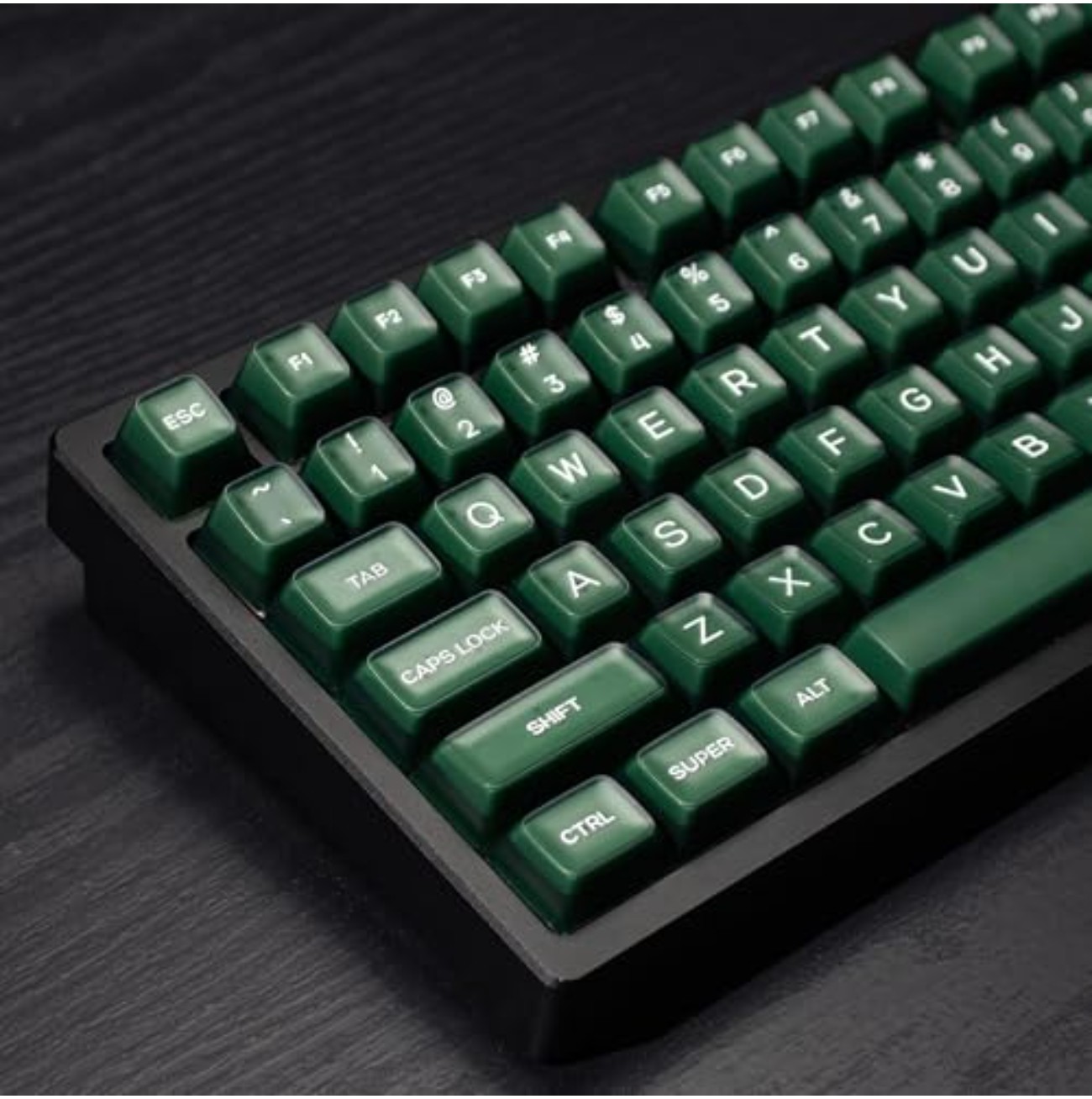 Keycaps Set 142 Pcs PBT Doubleshot RSA Dark Green Translucent Mechanical