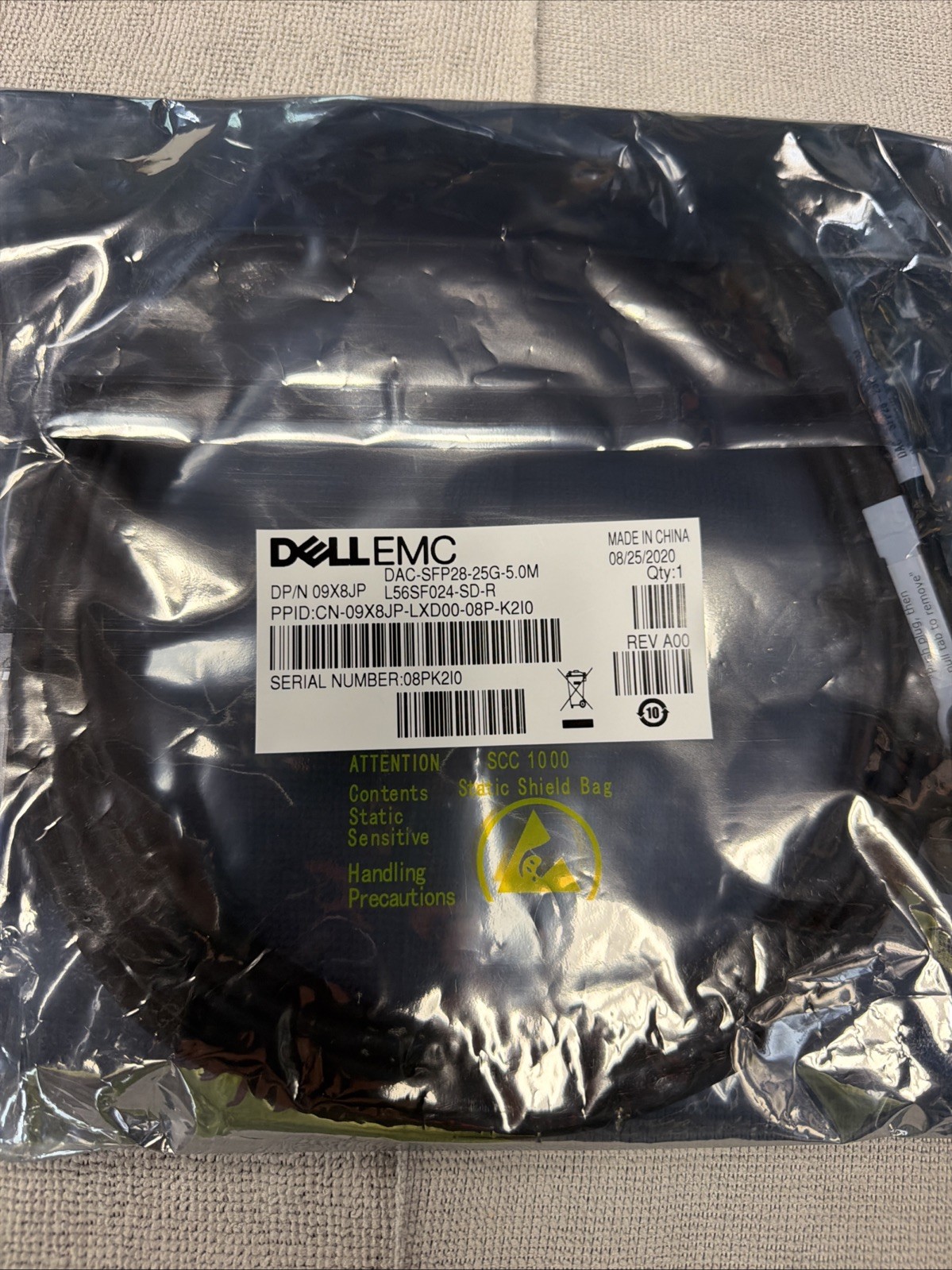 *NEW* DELL DAC-SFP28-25G-5.0M 09X8JP
