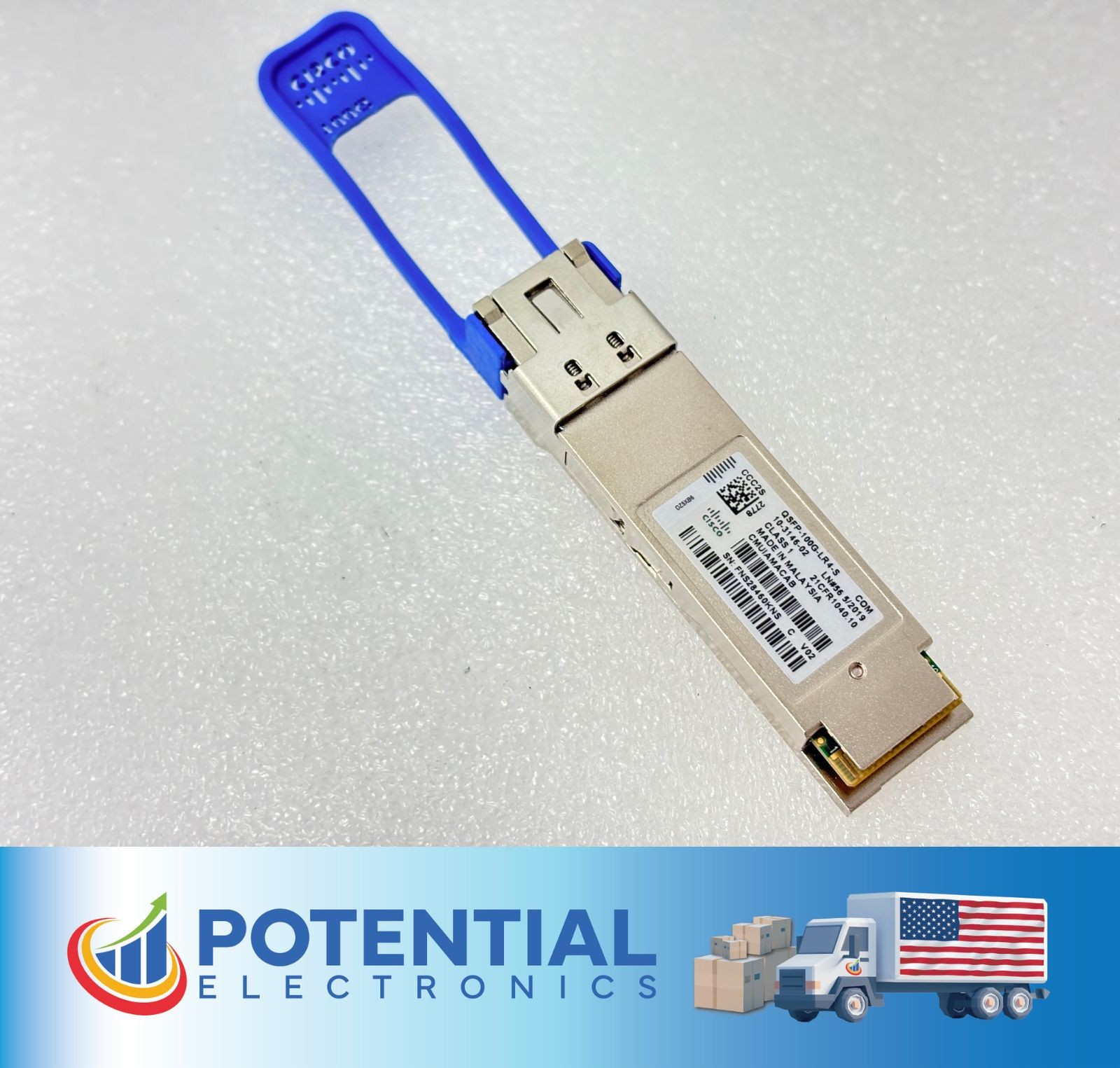 GENUINE | CISCO QSFP-100G-LR4-S 100GBASE LR4 LC 10KM SMF QSFP Transceiver - USED