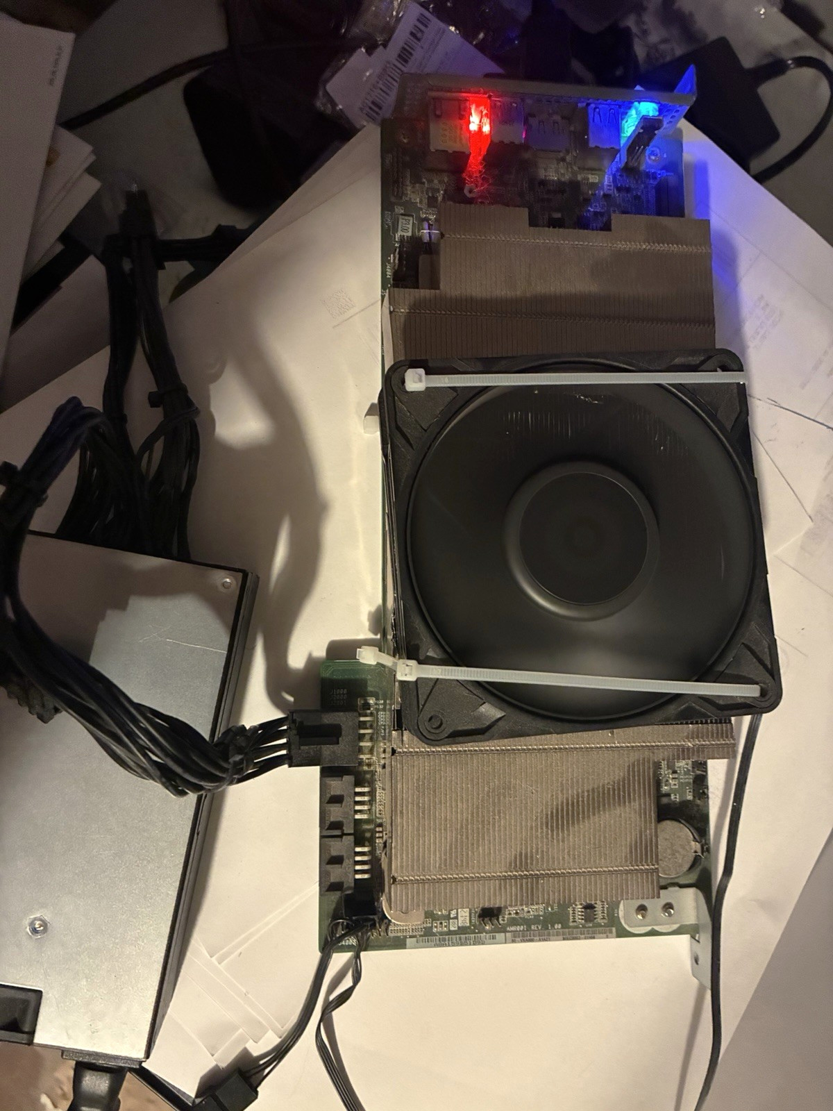 AMD BC-250 with fan and psu no ssd heatsink cut modded bios
