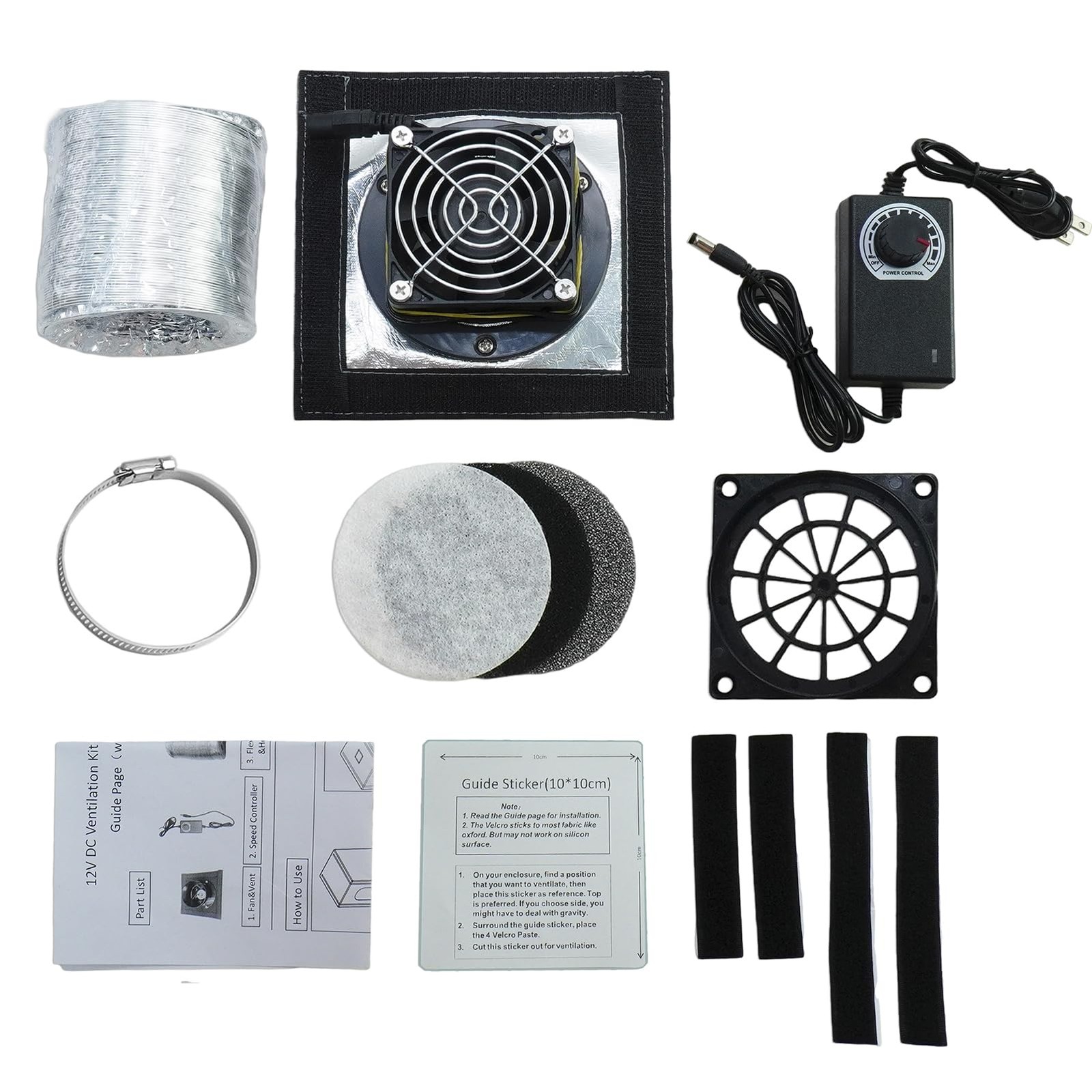 Smart Control 3-Layer Ventilation Filter Fan Kit for 3D Printer Enclosure