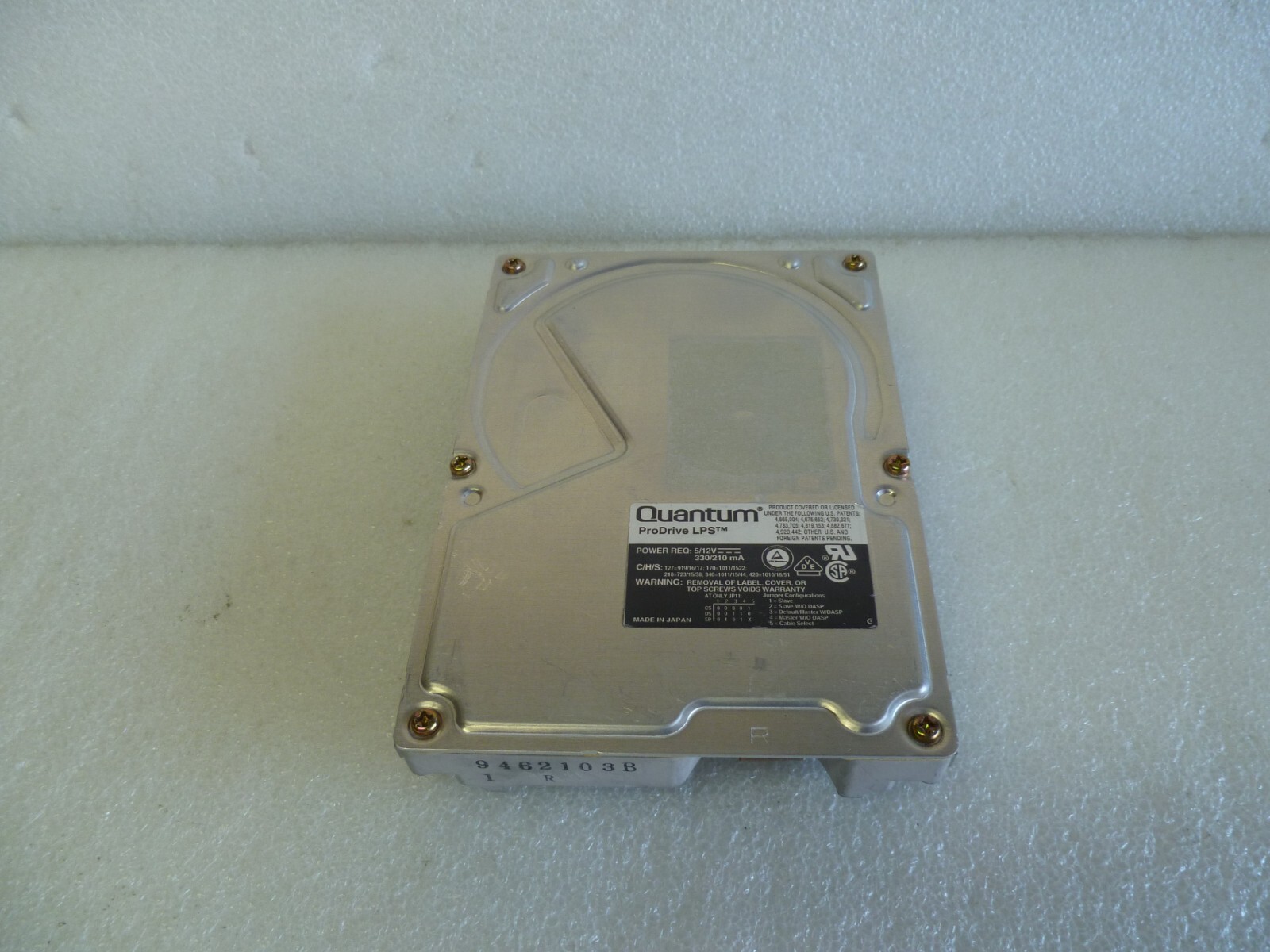 QUANTUM PRODRIVE LPS 170S RR17S411 50PIN SCSI HARD DRIVE REV: 02-E