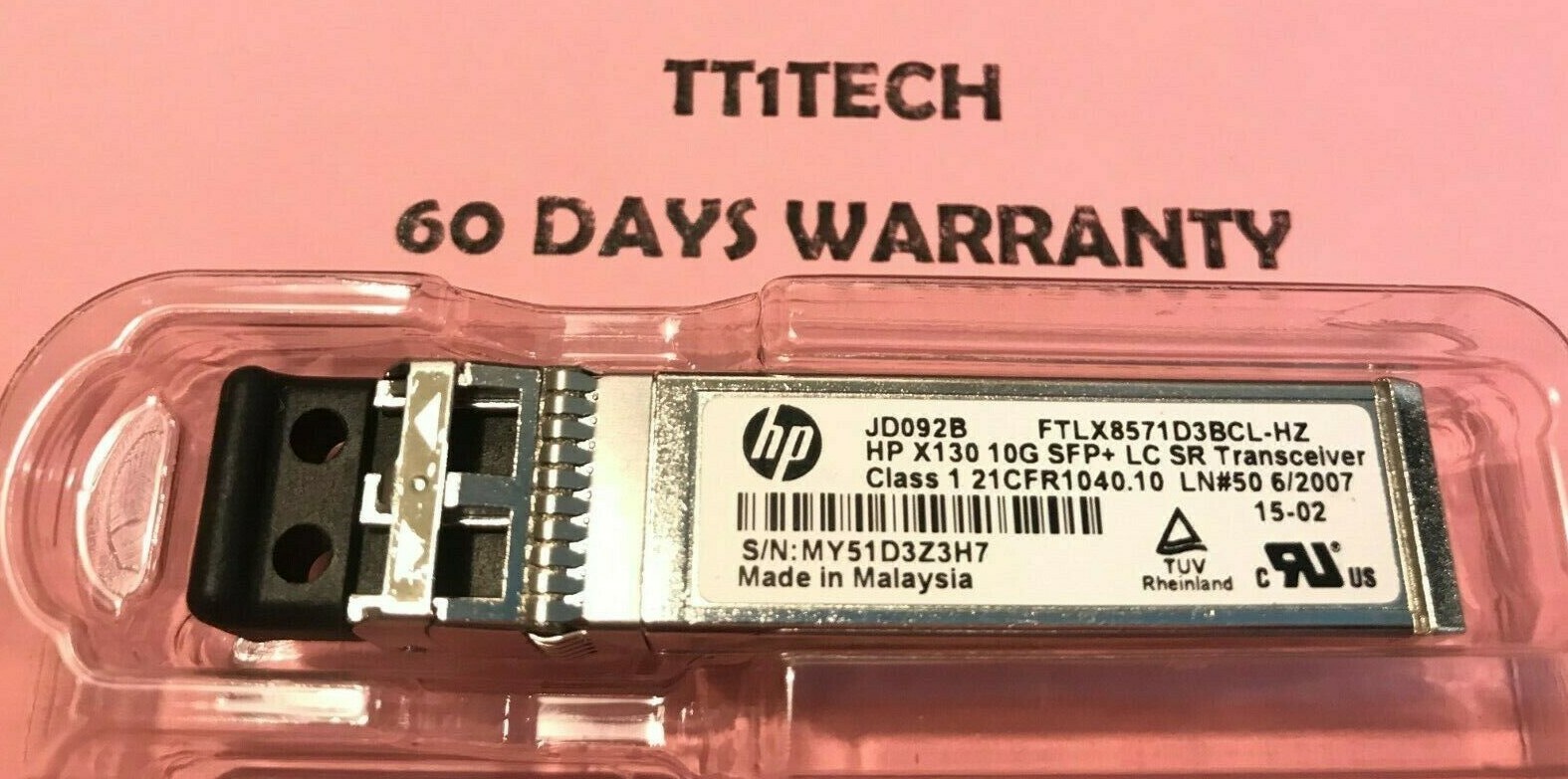 Genuine JD092B HPE X130 10G SFP+SR LC SFP5100SR-HP 850nm SFP-XG-SX-MM850-A
