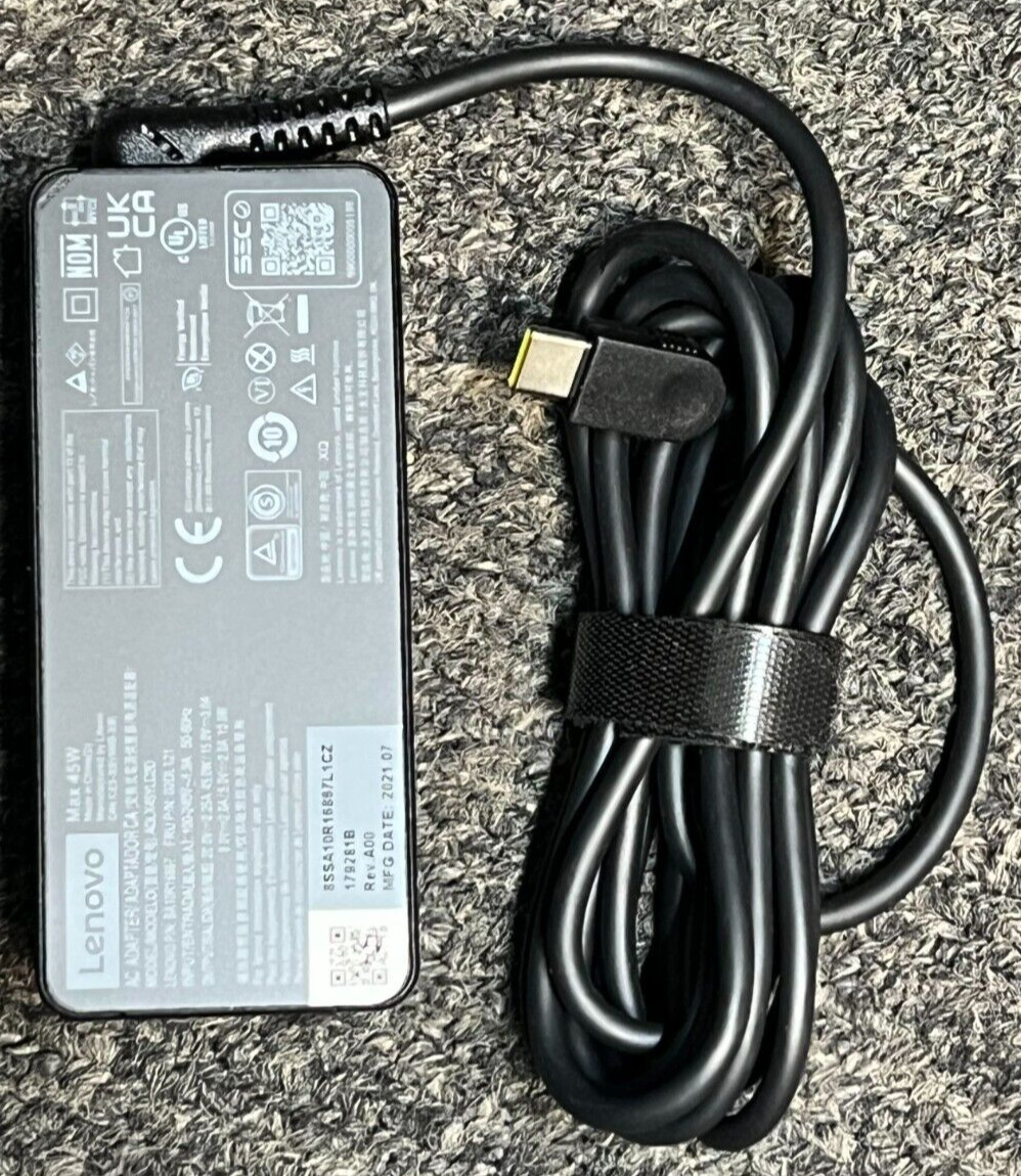 Original Lenovo 45W USB-C Charging Adapter ADLX45YLC2D Black