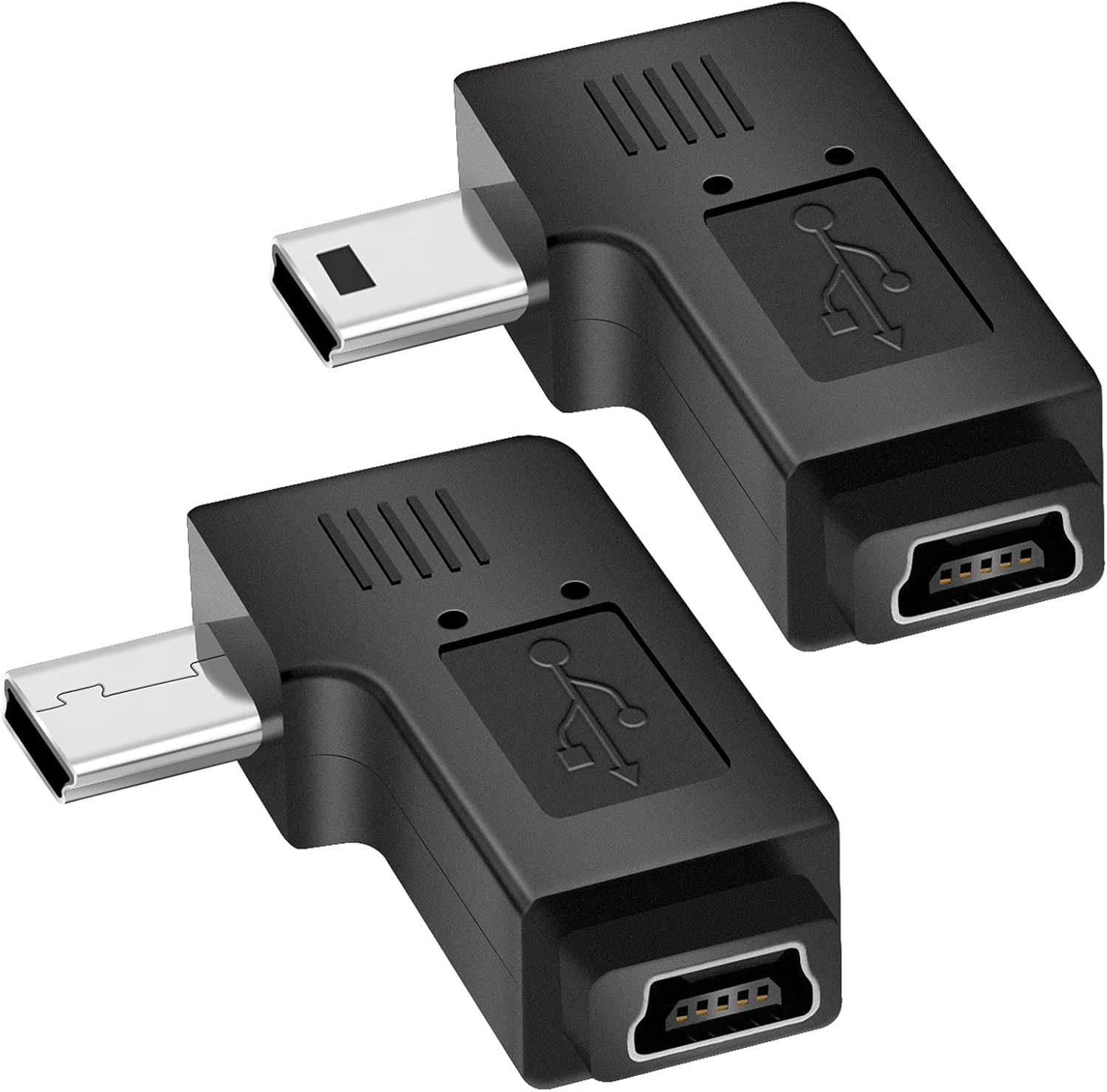 USB 2.0 Adapter Plug, Mini USB to Mini USB, Left and Right Angle Mini to Mini -