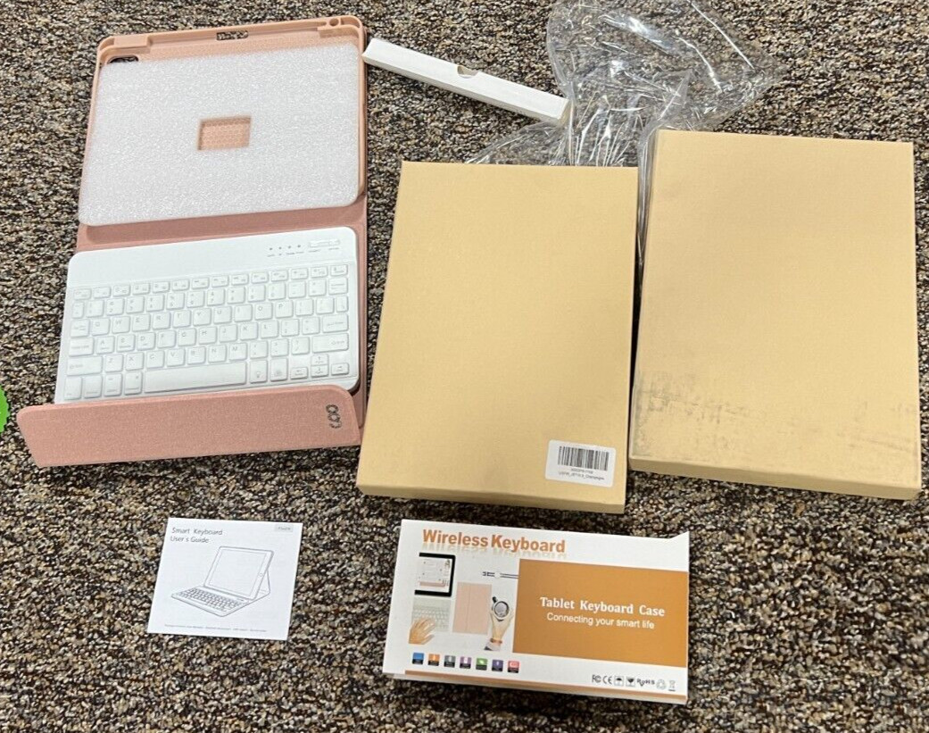 LOT OF 9-Champagne Lightweight Portable Smart Keyboard Folio Case FTUS239