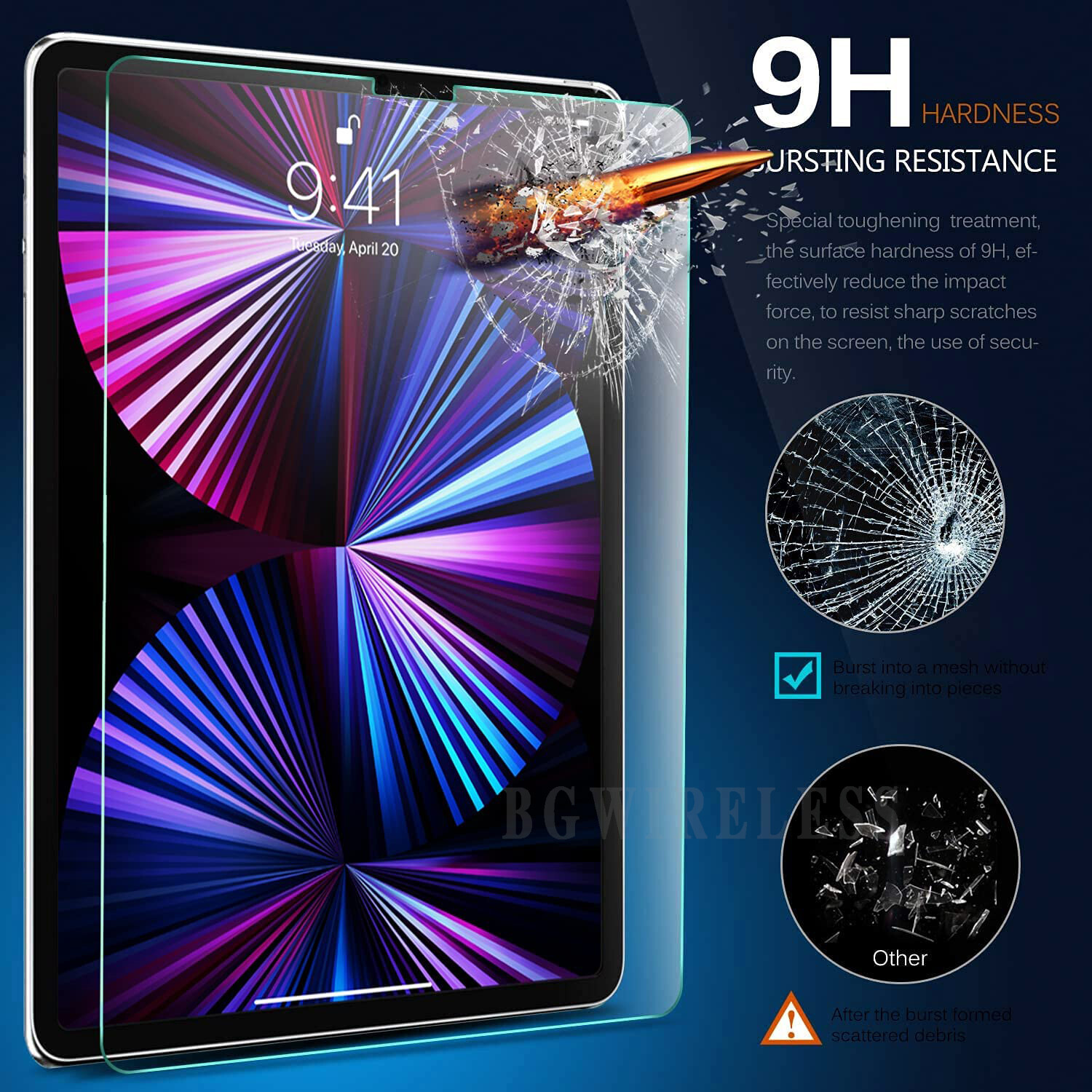 For Apple iPad Pro 12.9 (2020) 4th Gen Premium Tempered Glass Screen Protector