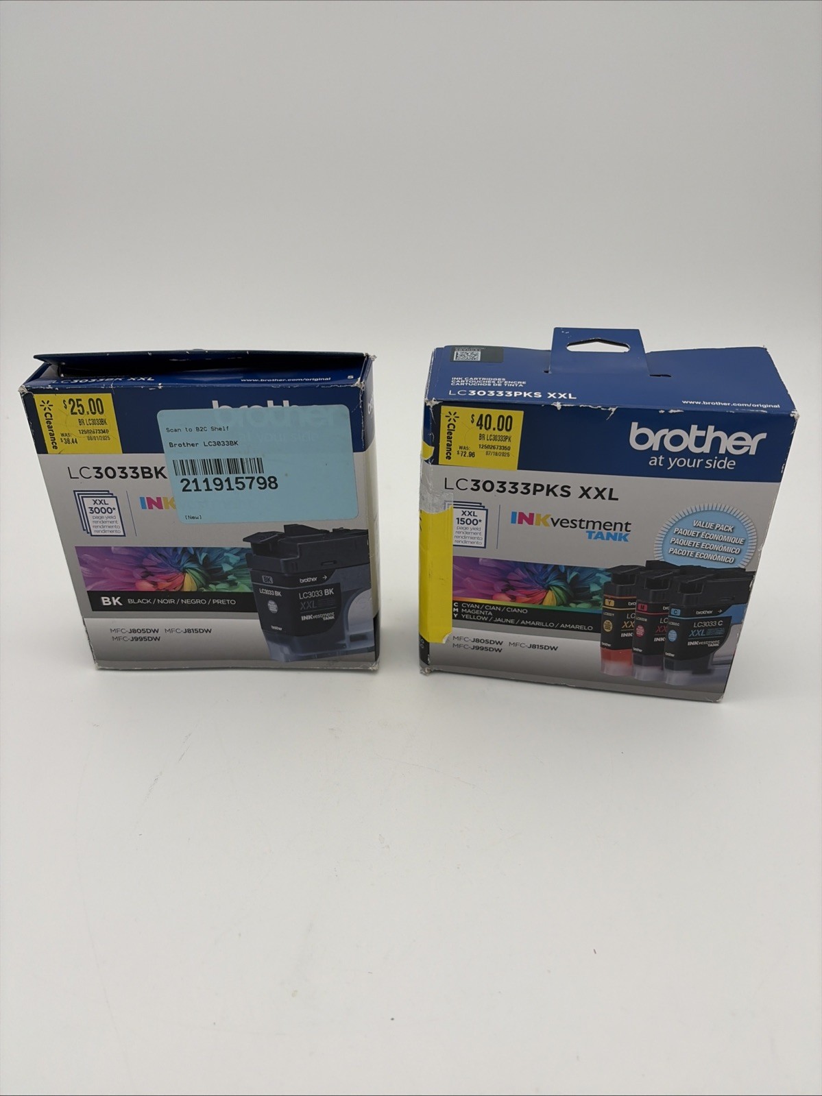 Brother LC3033BK XXL and LC30333PKS XXL 