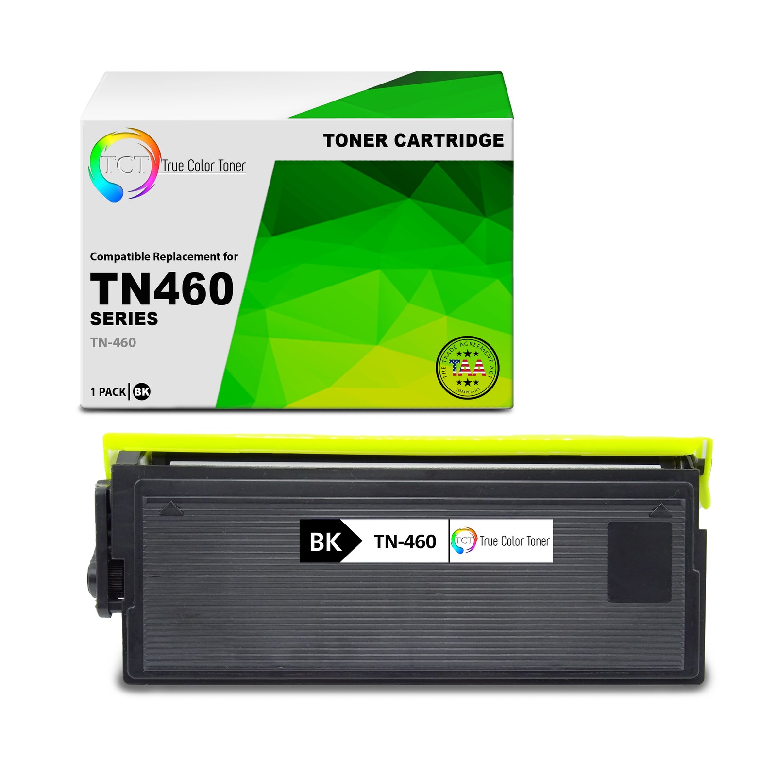 TCT TN460 TAA Compliant Compatible Toner Cartridge Replacement for Brother TN460