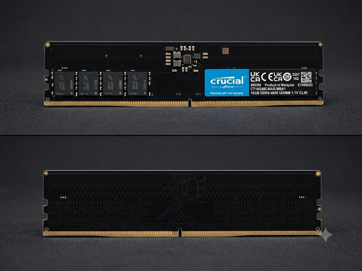 Crucial Micron 16GB 1x16GB DDR5 4800 CL40 Desktop RAM Memory PC5-38400 UDIMM