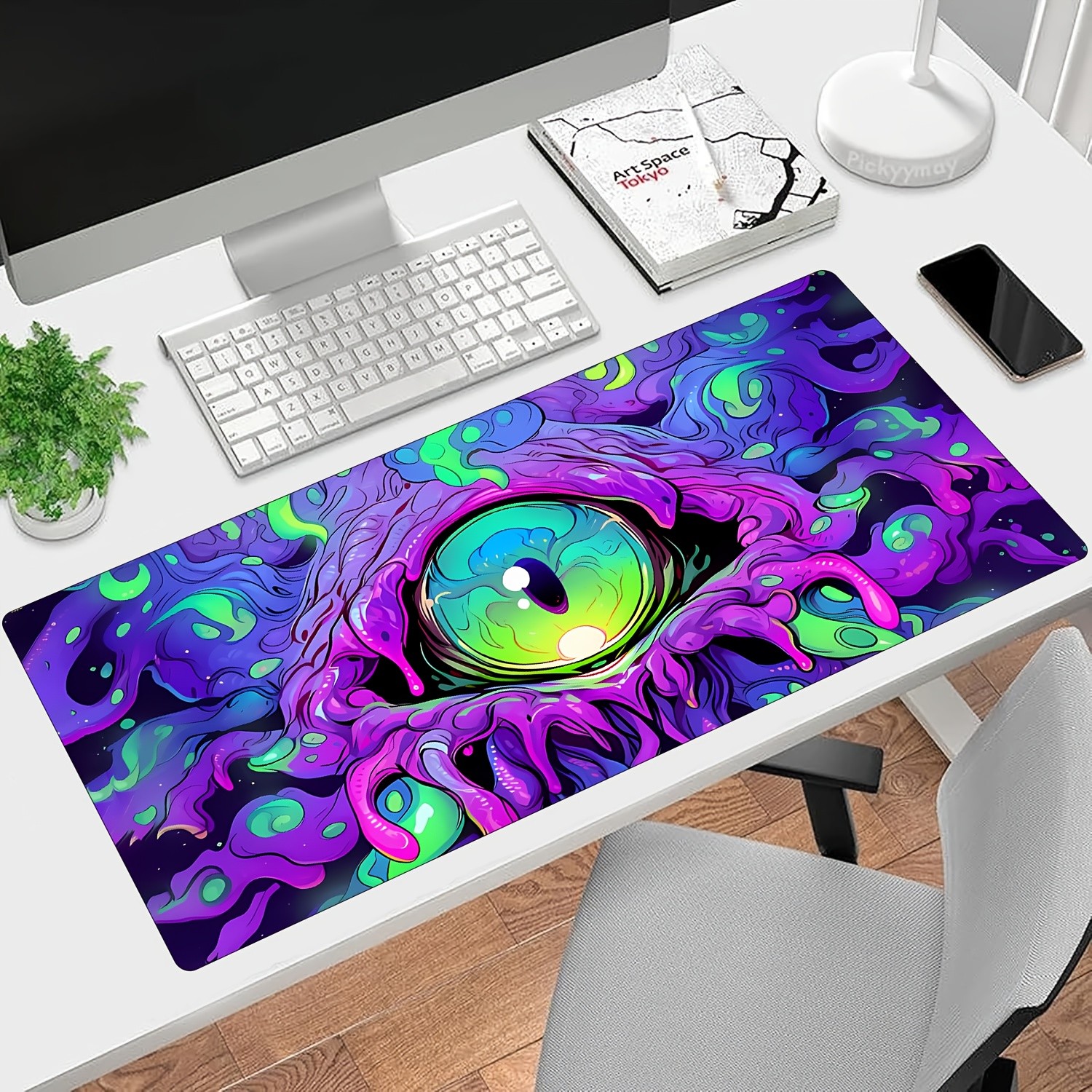 1pc a Large Mouse Pad Featuring a Horror Monster Theme, Designed for Ultra-Smo