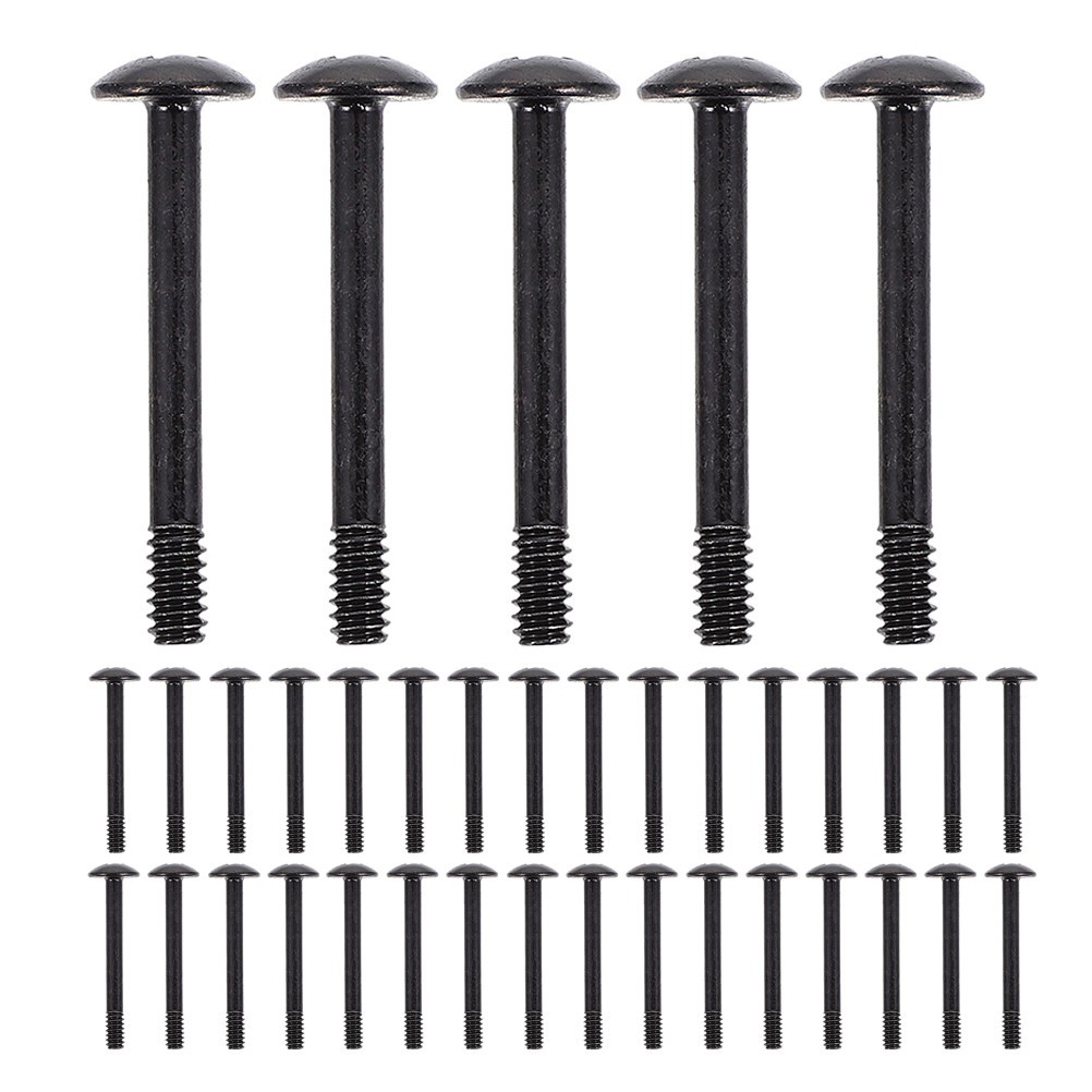 100Pcs Versatile Black Iron Screws for Computer Case Fan Mounting
