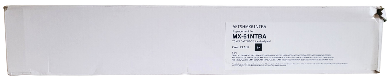 Toner Cartridge Replacement for MX-61NT-BA MX61NTBA Black With Rough Box