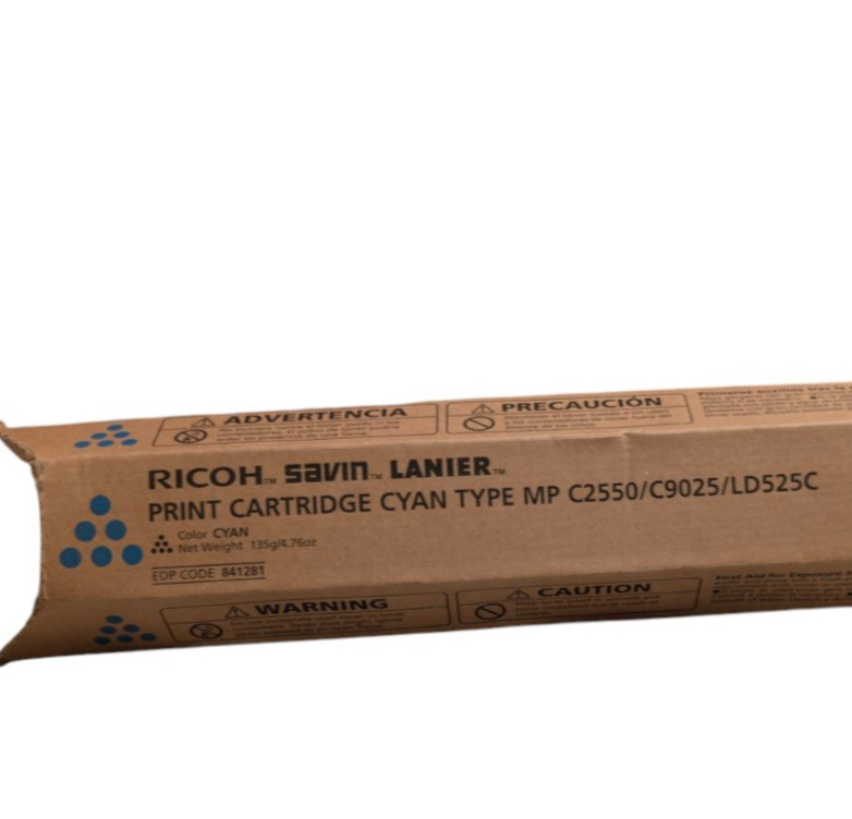 1-Ricoh 841281 Cyan Toner MP C2550/C9025/LD525C Genuine NEW