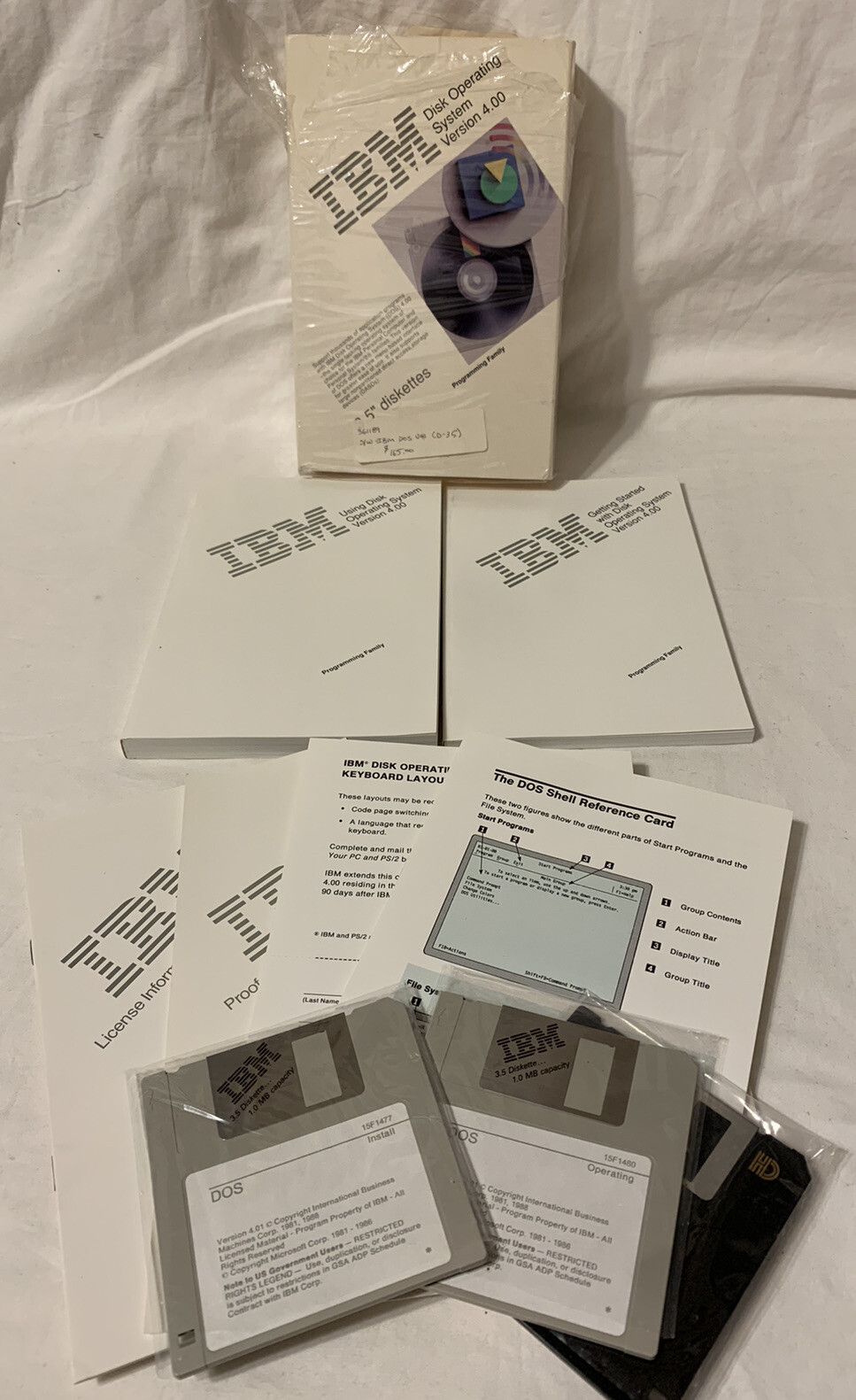 Vintage 1988 IBM Disk Operating System Version 4.0 - 3.5” discs COMPLETE