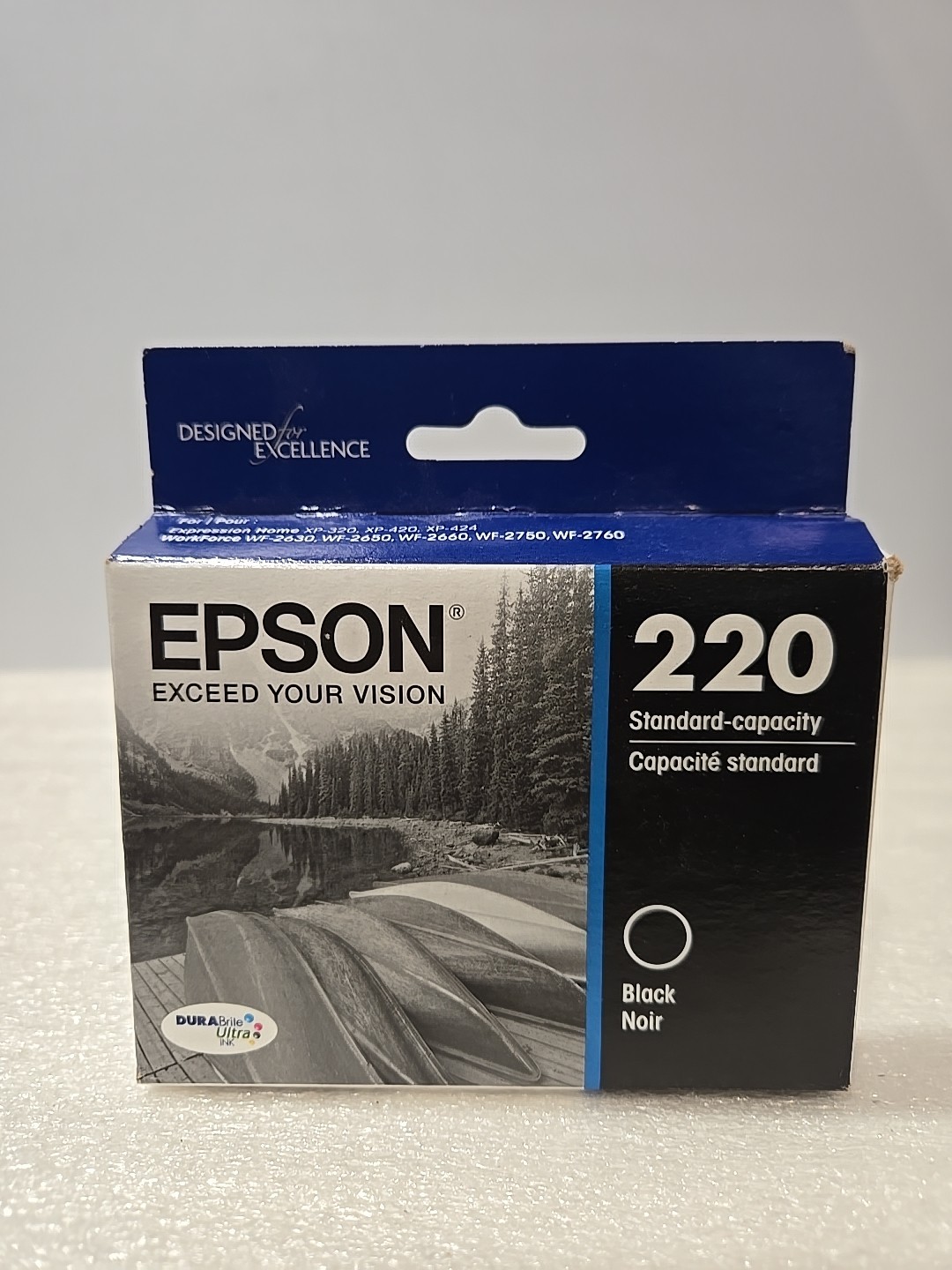Genuine Epson 220 Black DuraBrite Ultra Ink Cartridge T220120 EXP. 06/2025