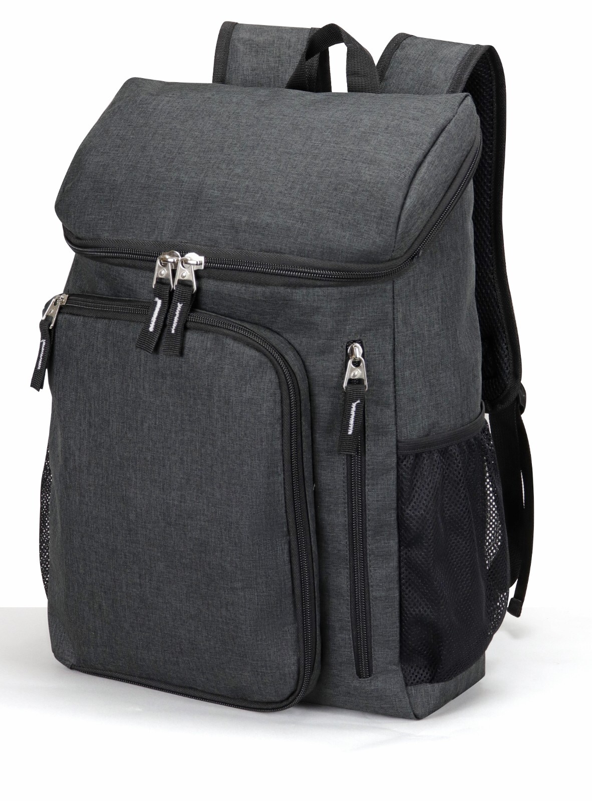 Deluxe Laptop Tablet Wide Mouth Backpack Padded Travel Bookbag for School, Work