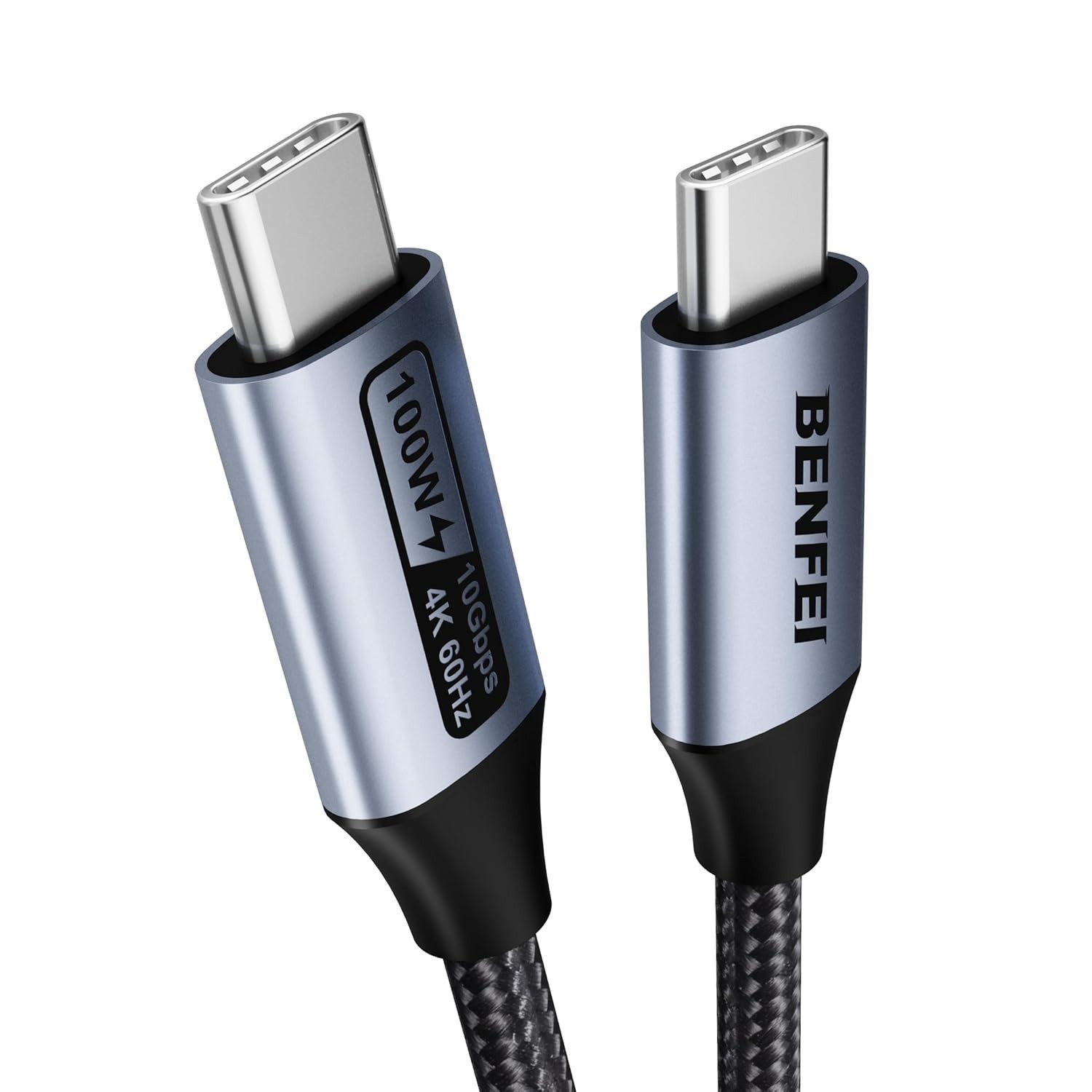 USB C to USB C Monitor Cable(4K@120Hz), 100W PD Fast Charge, 10Gbps Data Transfe