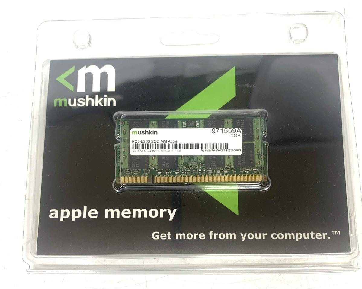 Mushkin DDR2 667 MHz PC2-5300 Laptop SODIMM 2gb 200pin Memory RAM for Apple