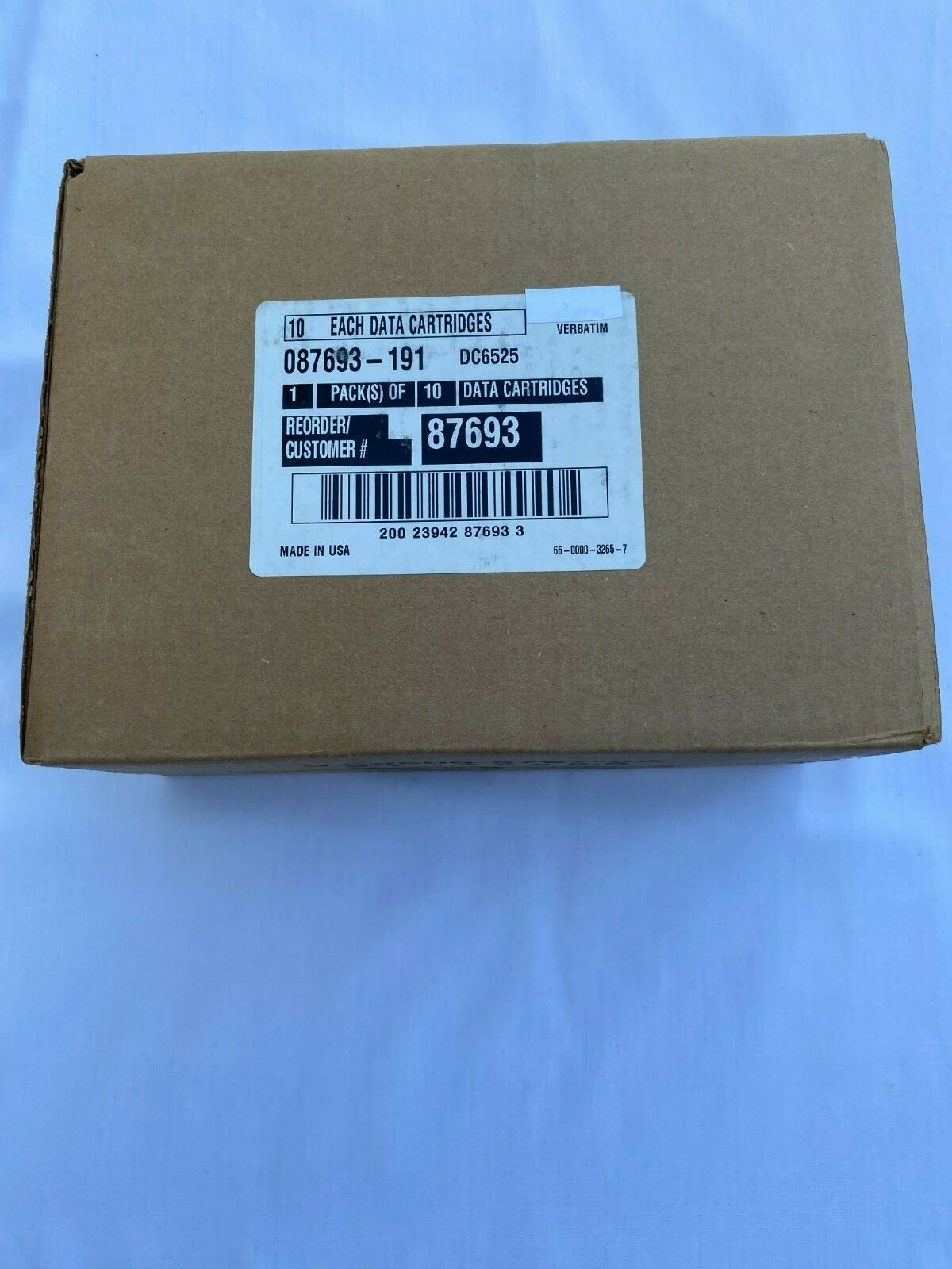 VERBATIM DC6525 -  QIC 525MB  DATA CART. (10 PK) - Equivalent to 3M / Imation.