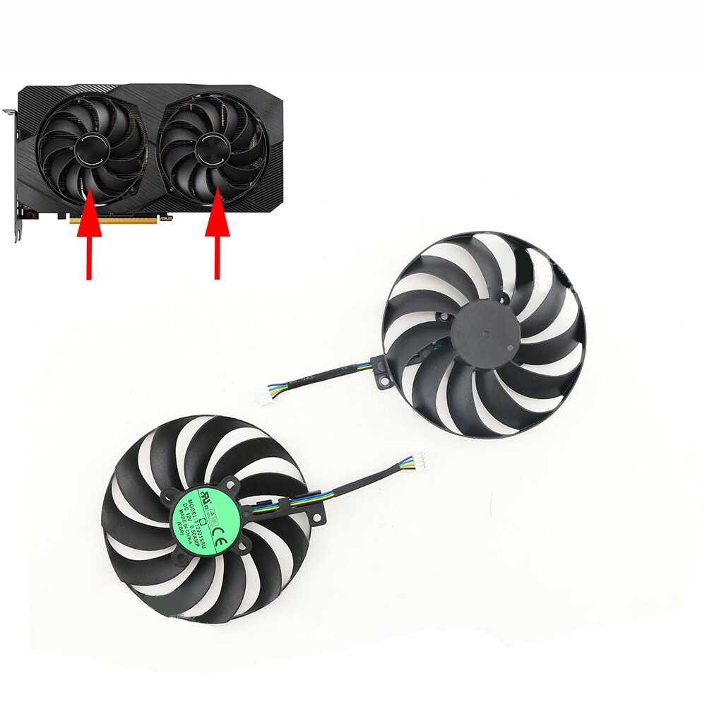 95mm For ASUS DUAL RX5500XT RX5600 Graphics Cooling Fan FDC10U12S9-C/T129215SU