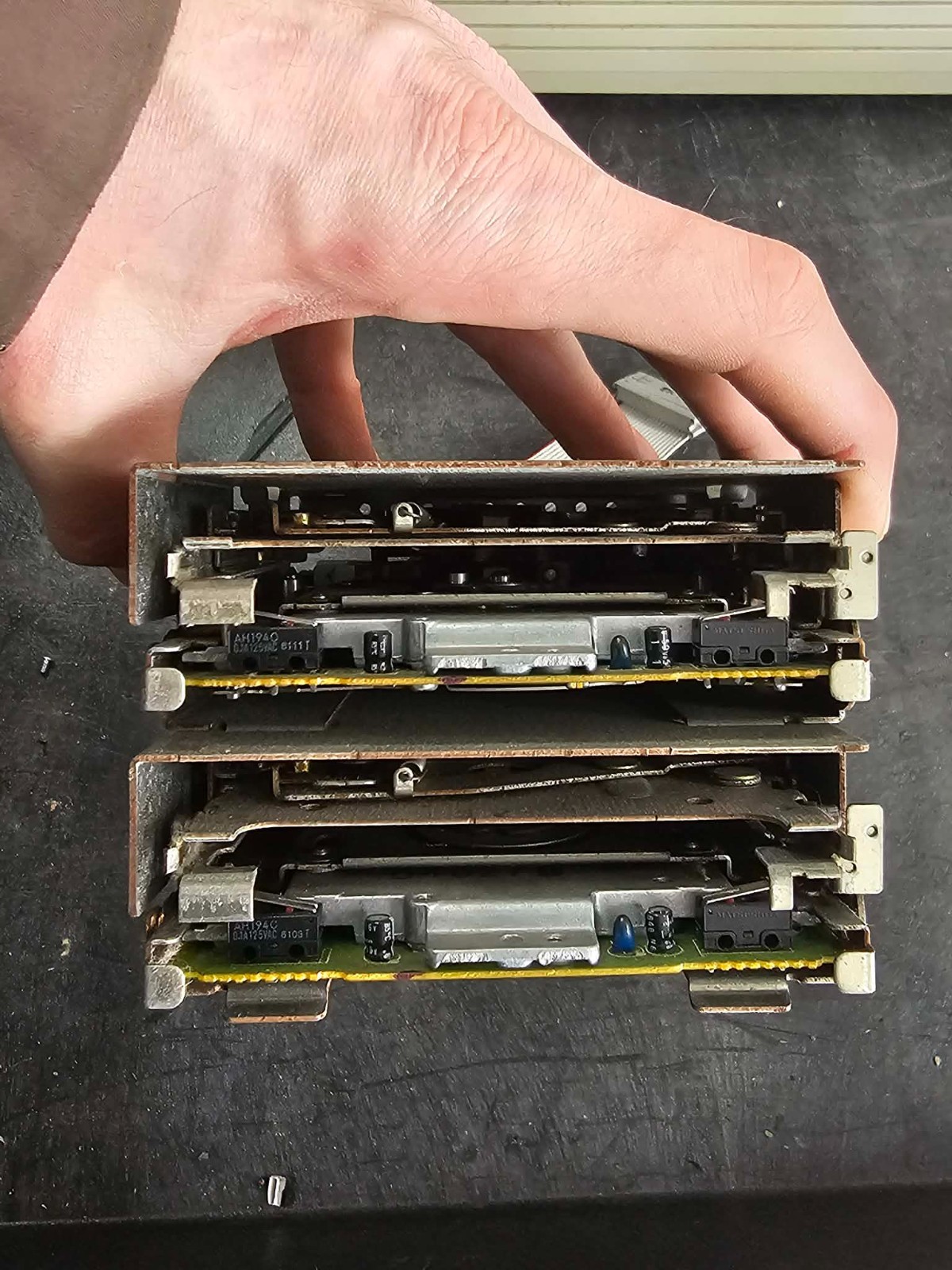 2x Vintage Retro Sony 3.5" 800K Floppy Drive MFD-51W MP-F51W-03 Apple II & Mac