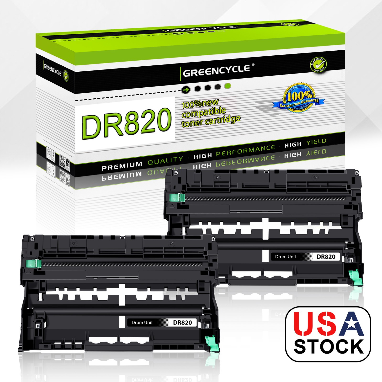 2PK High Yield DR820 Drum Unit for Brother DCP-L5500DN HL-L5100DN MFC-L5800DW