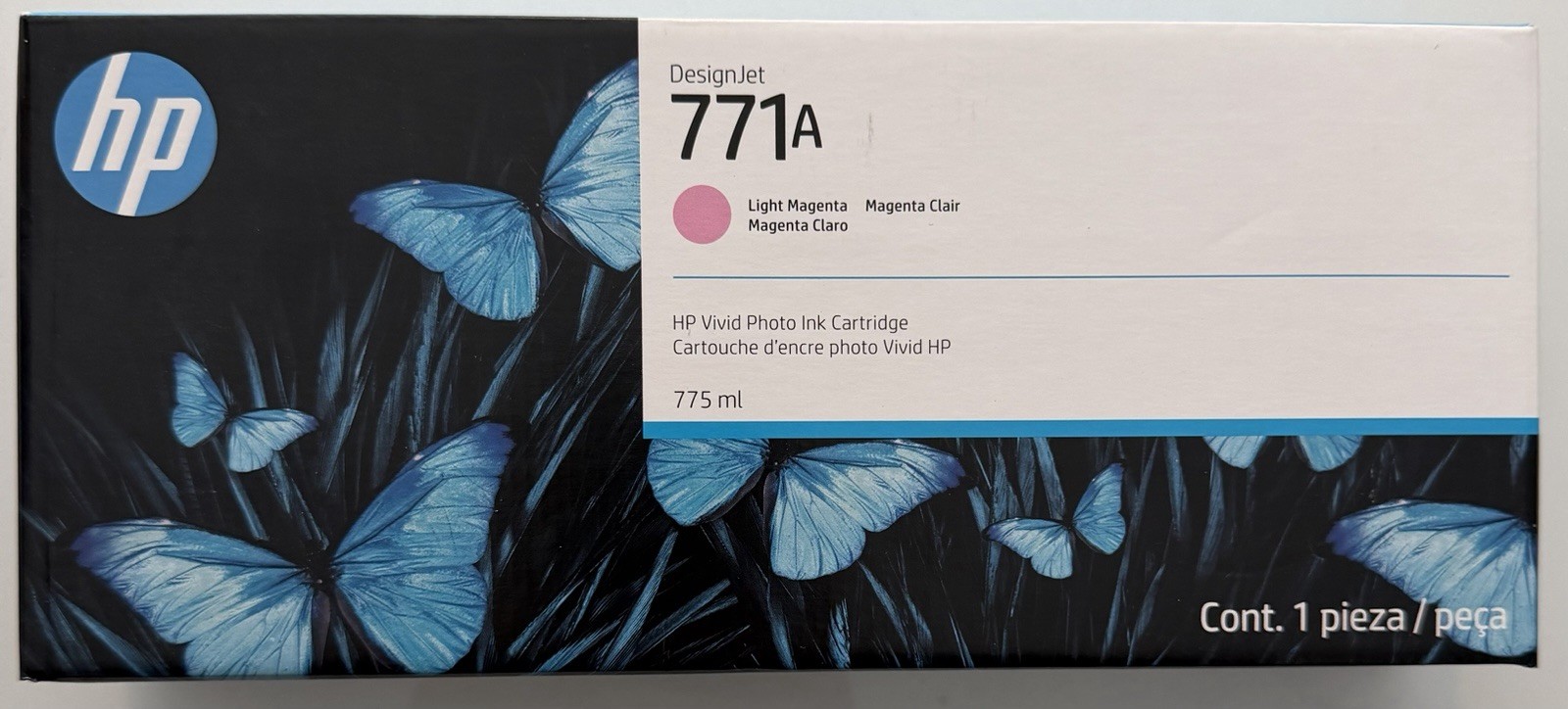 Genuine HP 771A (B6Y19A) Ink Cartridge Light Magenta Exp 10/2026