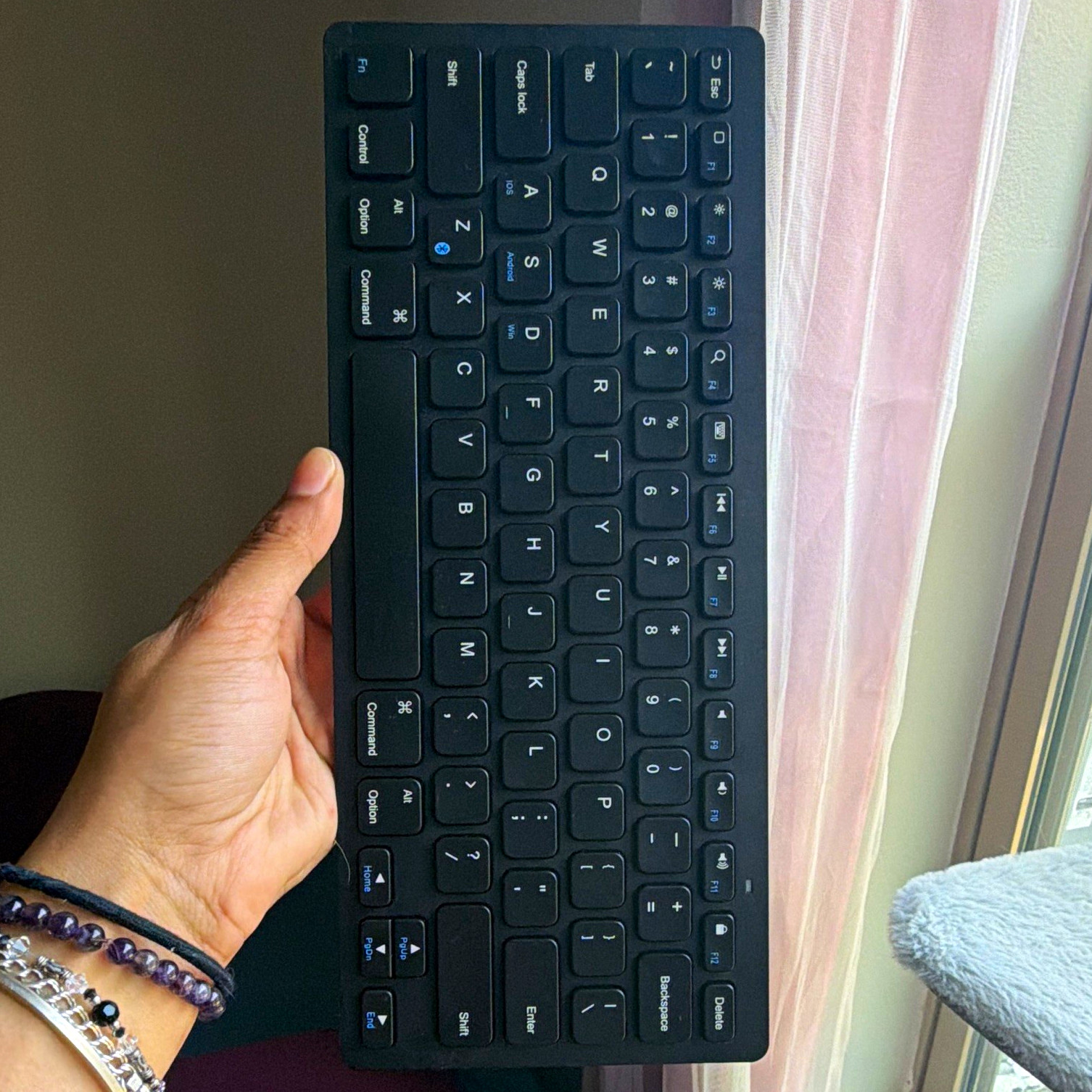 Anker A7726 Compact Portable Bluetooth Wireless Keyboard Black English QWERTY