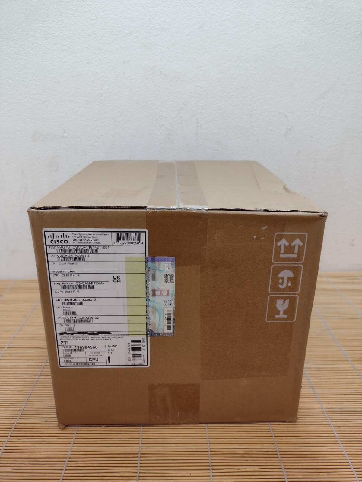 New Cisco CS-CAM-PTZ4K Webex PTZ 4K Camera EVI-X200C New Sealed