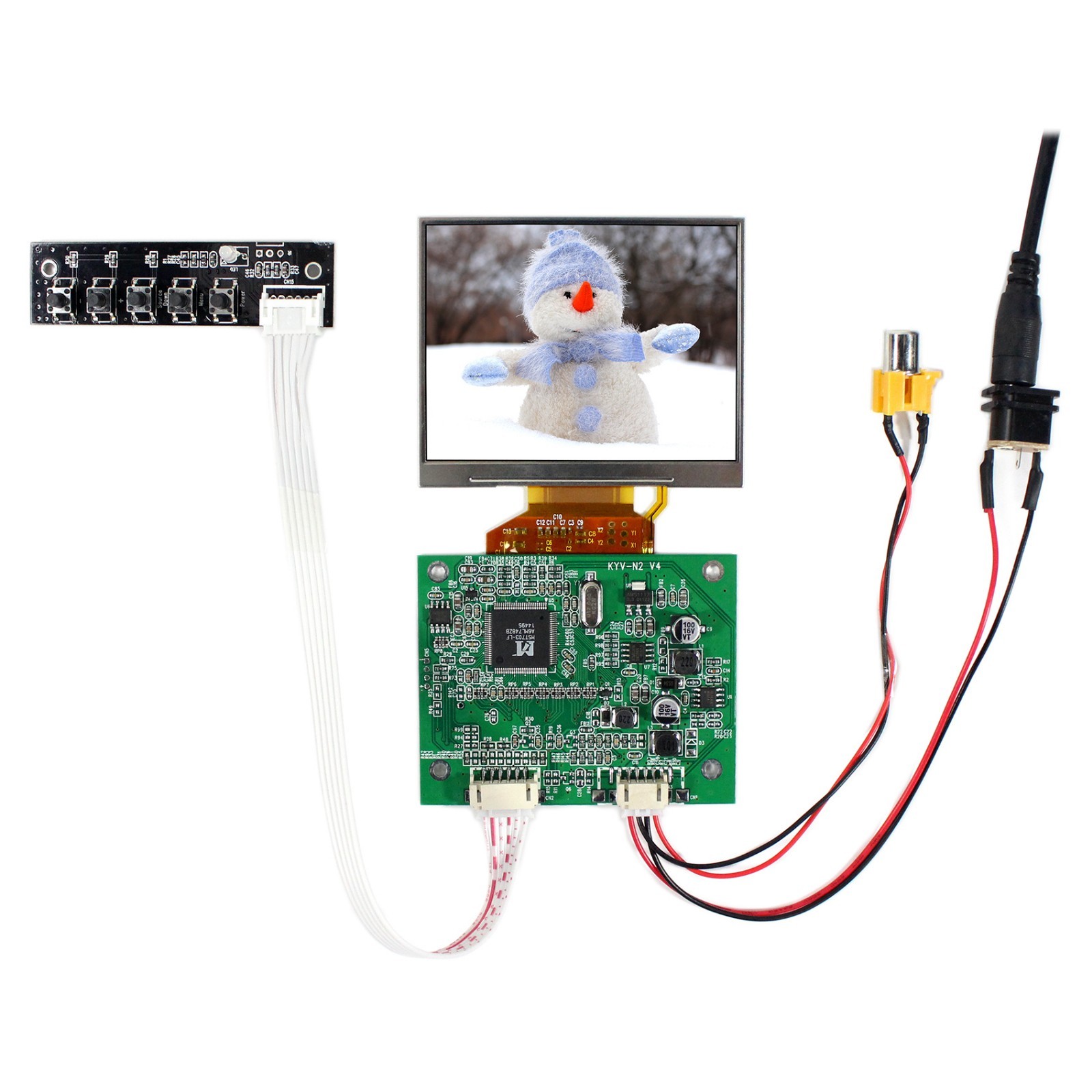 CVBS AV LCD Controller Board With 3.5" 320x240 LQ035NC111 LCD Screen
