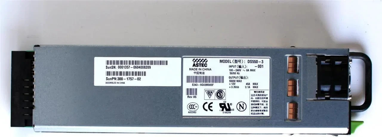 Astec DS550-3 Rev 05 Server Power Supply Unit 550W for Sun 300-1757-02 US SELLER