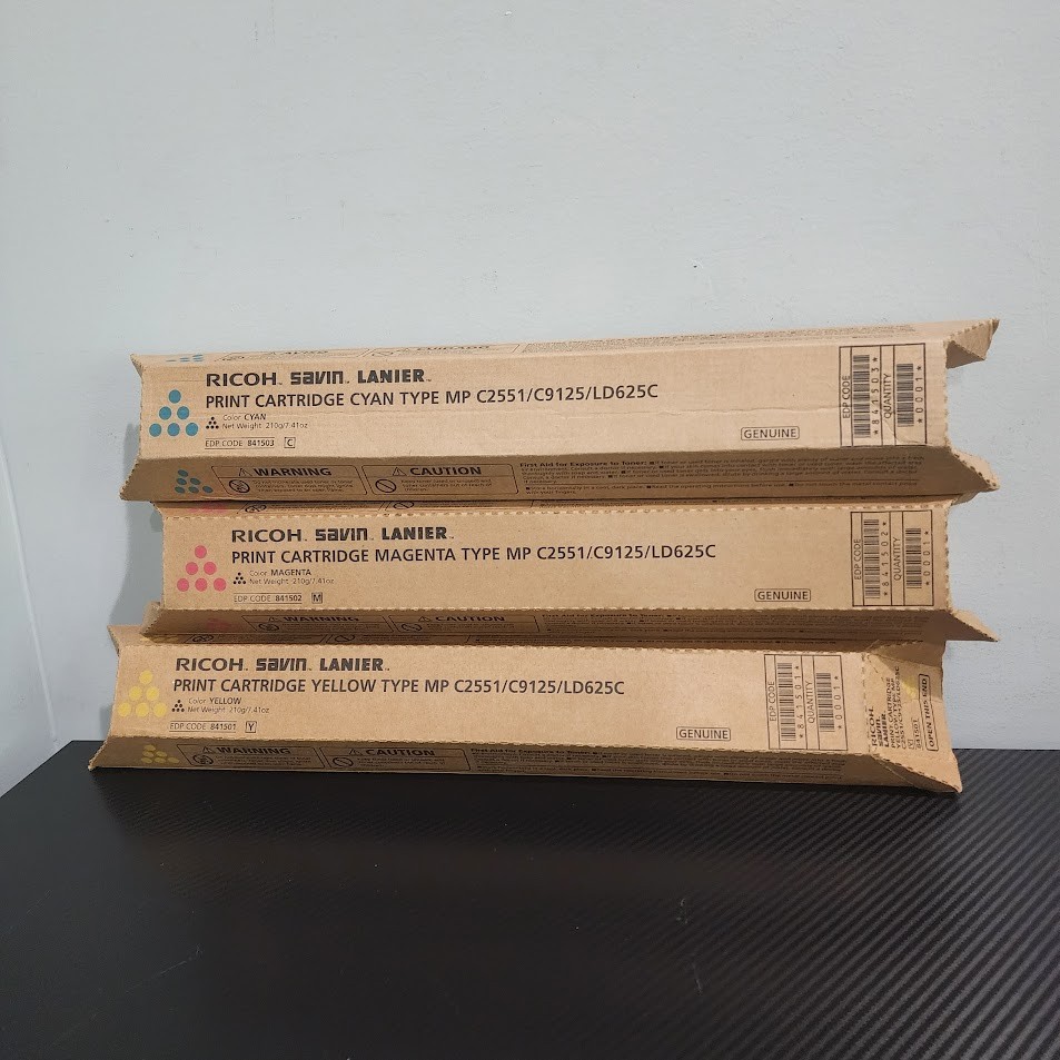 Ricoh 841503 841502 841501 Toner Cartridge Lot of 3