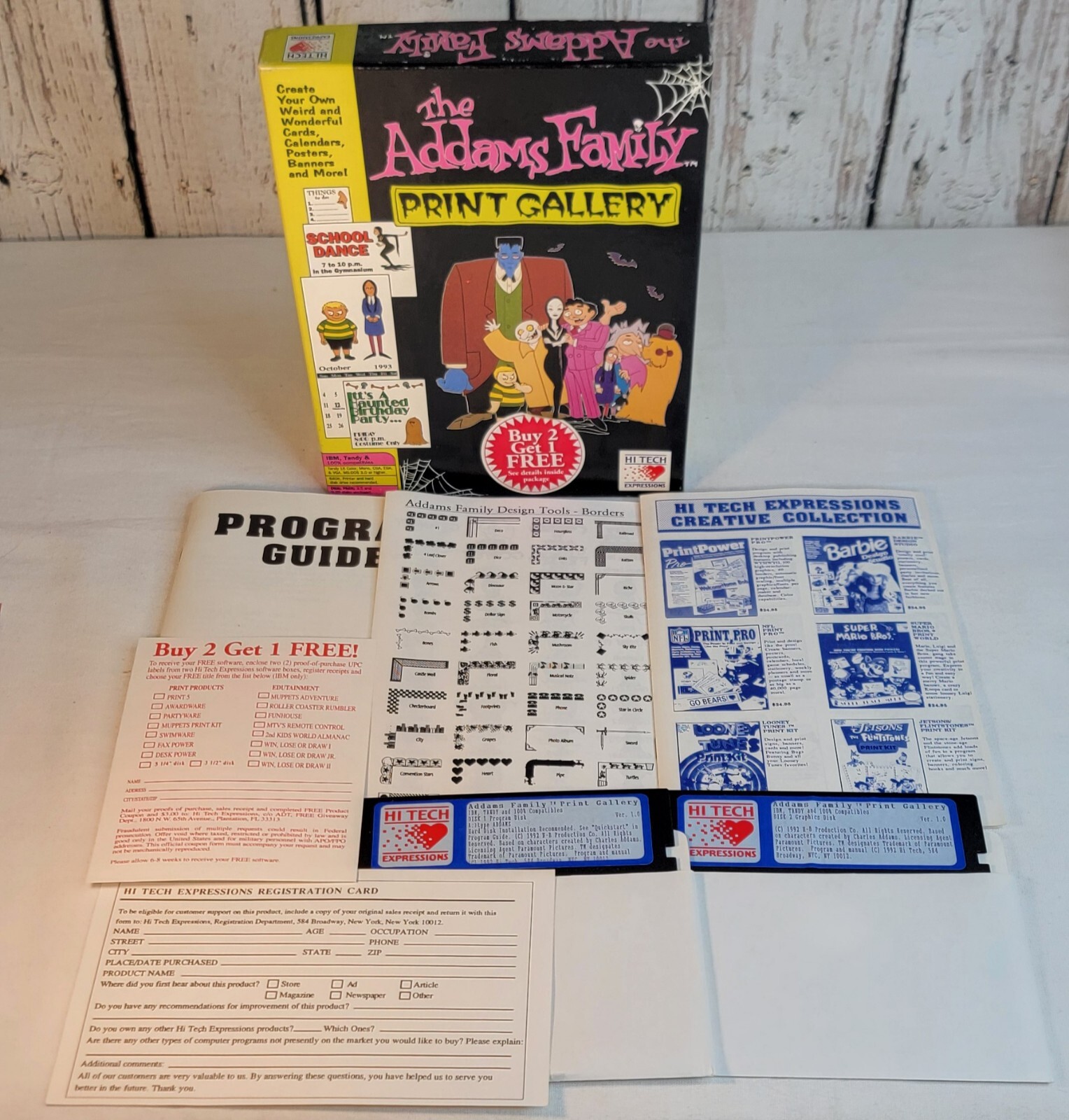The Addams Family Print Gallery Desktop Publishing Software 1992 Tandy Hi Tech