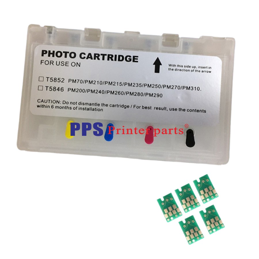 New T5846 Refillable Ink Cartridge Fits For Epson PM200 PM240 PM290 PM260 PM280