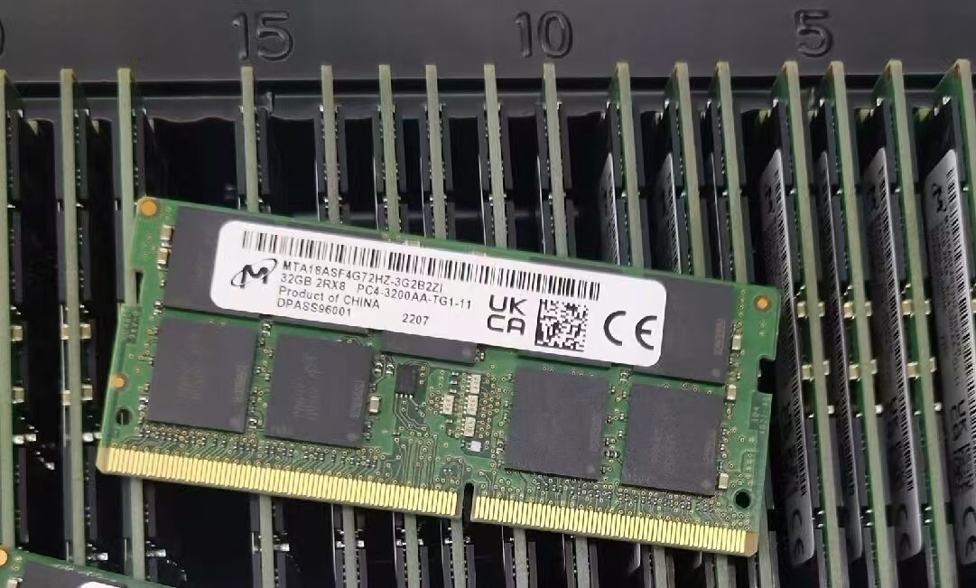 Micron 32GB DDR4 3200 Laptop ECC SODIMM RAM PC4-25600 MT A18ASF4G72HZ-3G2B2