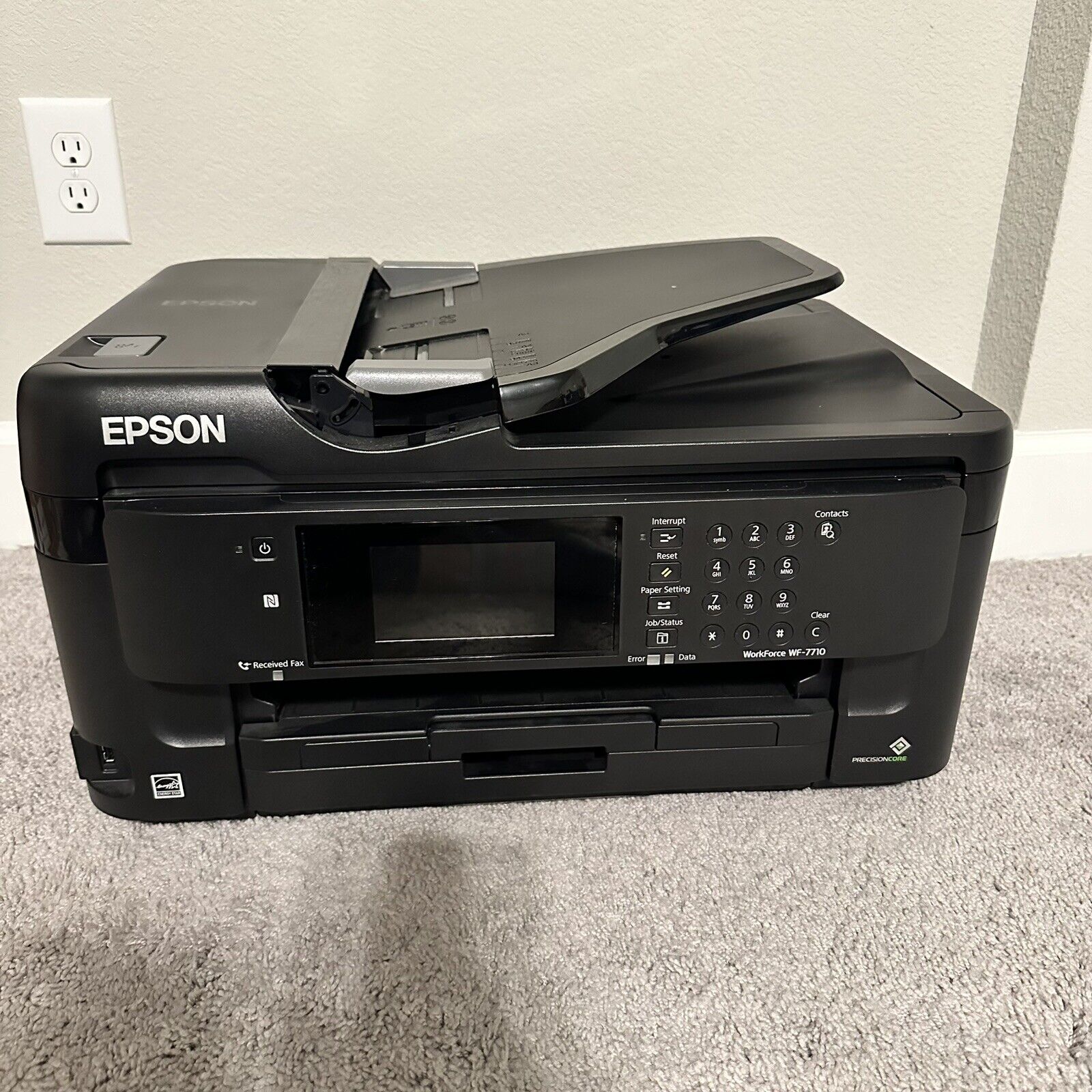 Epson WorkForce WF-7710 All-in-One Inkjet Printer TESTED - Low Page Count No Ink