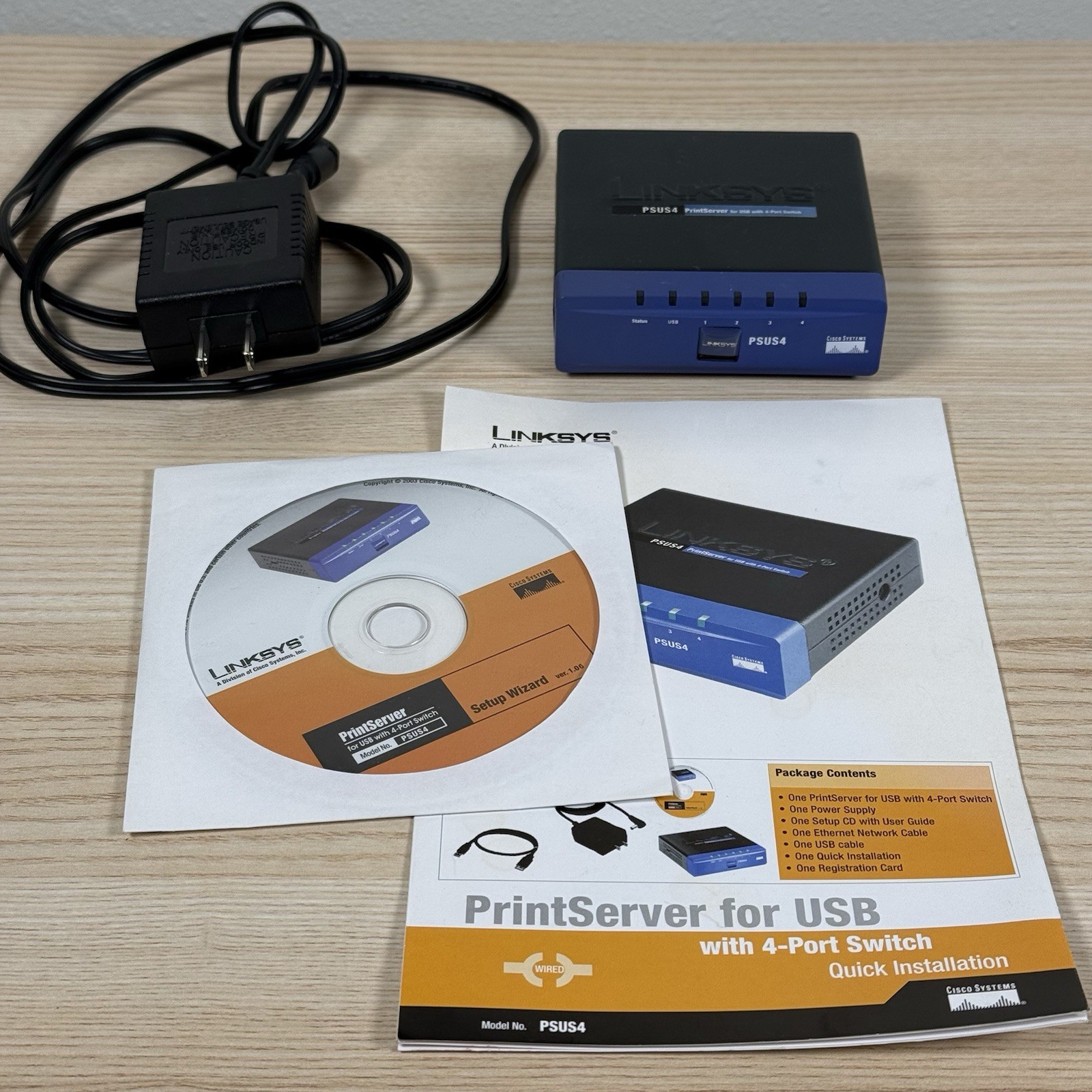 Linksys Cisco PSUS4 Printserver for USB 4 Port Switch