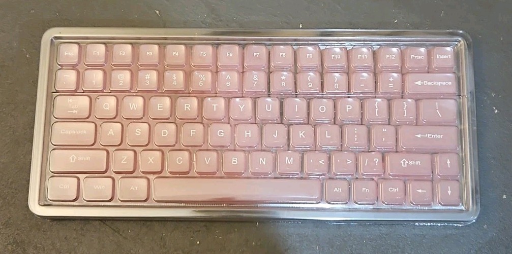 Keyboard Keycaps Jelly, Clear Cute Keycaps, Transparent Pink Custom Key Cap 60 6