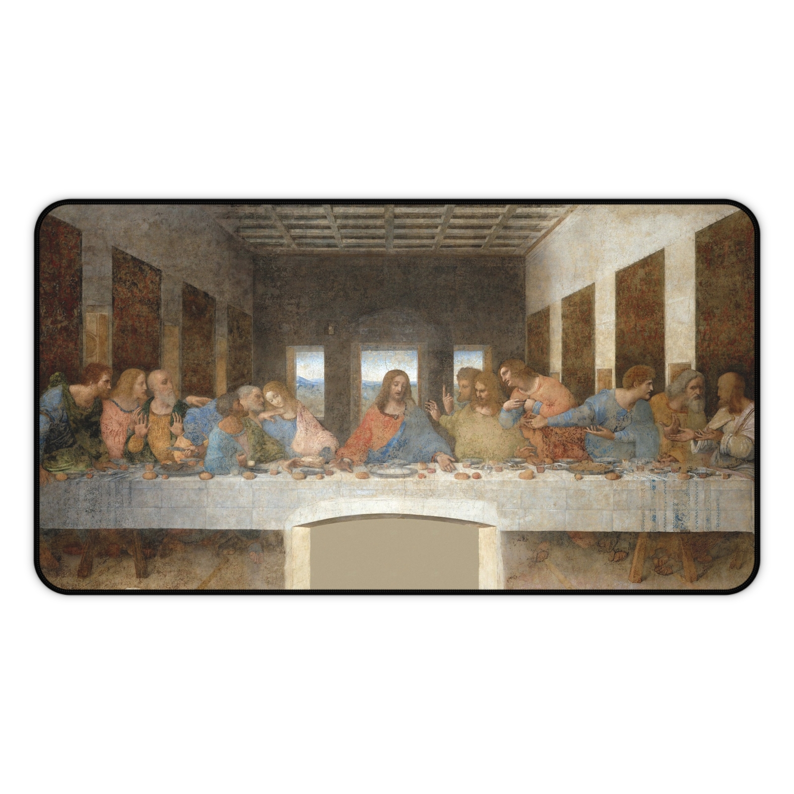 Religious Art Desk Mat, Leonardo da Vinci Last Supper, Premium Mouse Pad