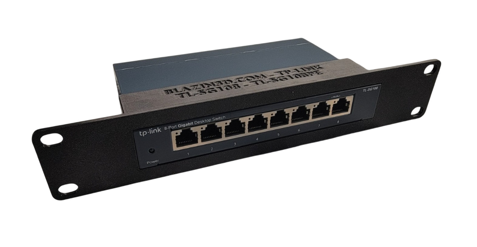 10 Inch 1U Network Rack Mount for TP-Link TL-SG108PE, 8 Port Gigabit PoE Switch