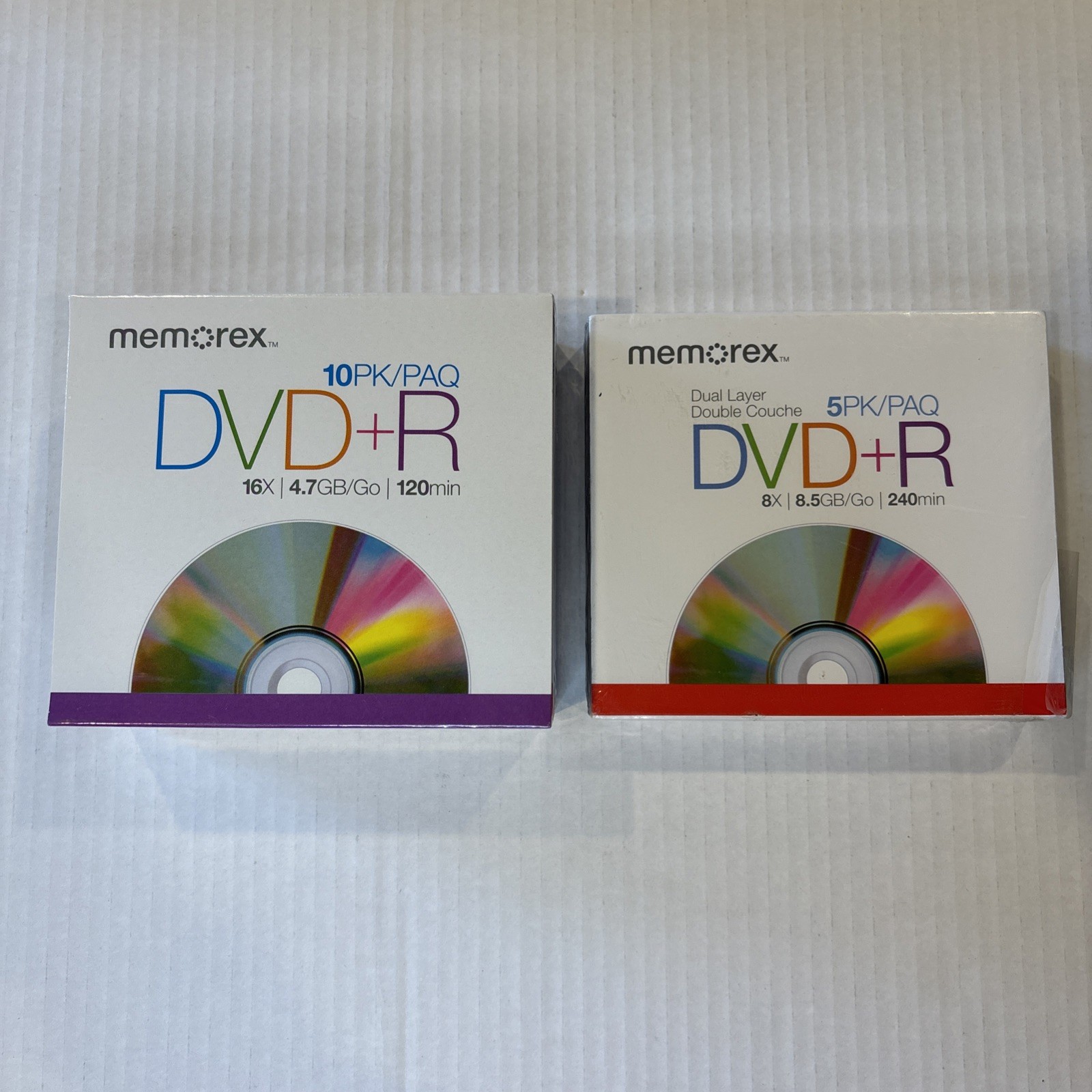 Memorex DVD+R 16X 4.7GB 120Min Recordable MEDIA DISCS 10 & 5 Pk Case SEALED READ