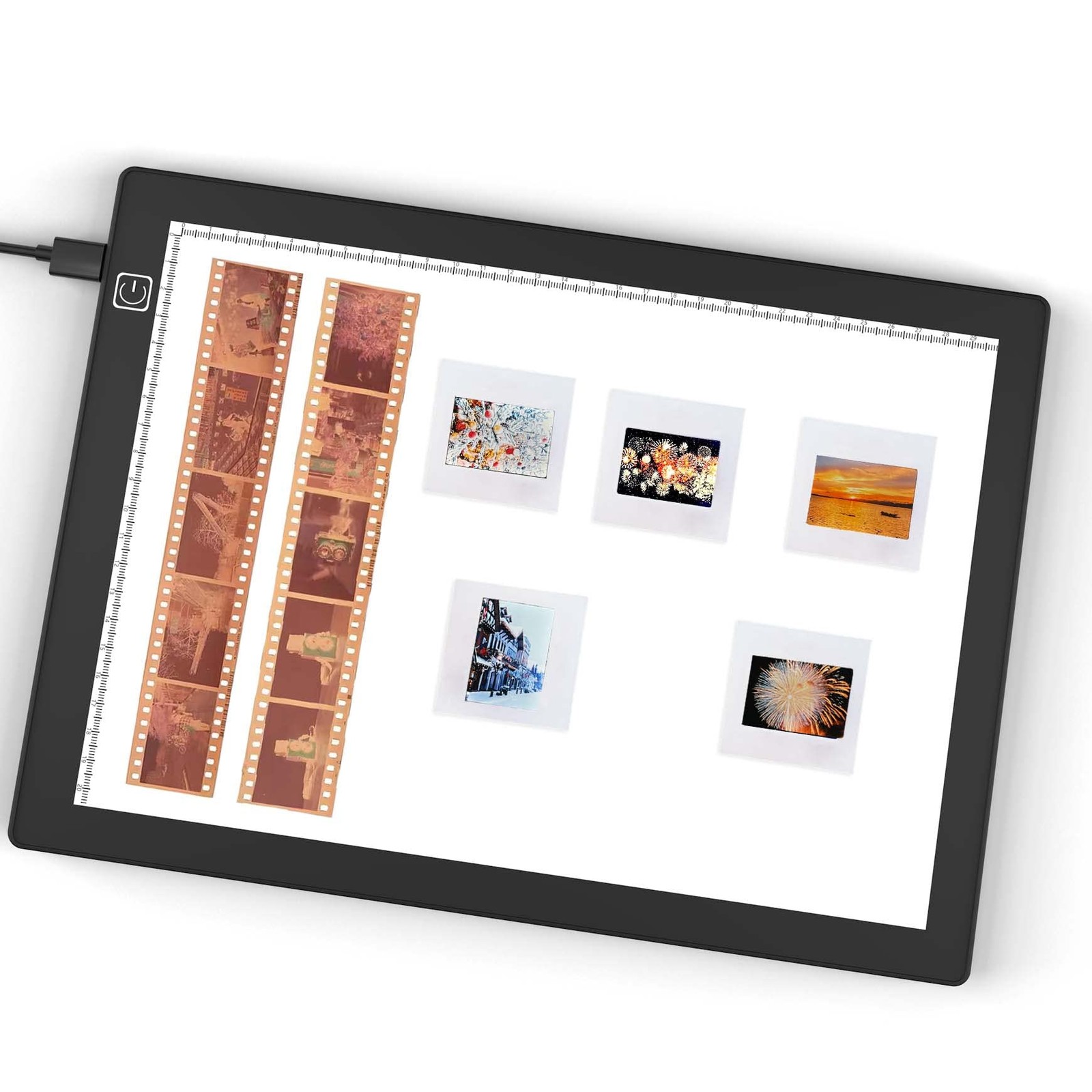 Slide Viewer Light Box 5600K 12”x8” Ultra-Thin Adjustable Brightness Backligh...