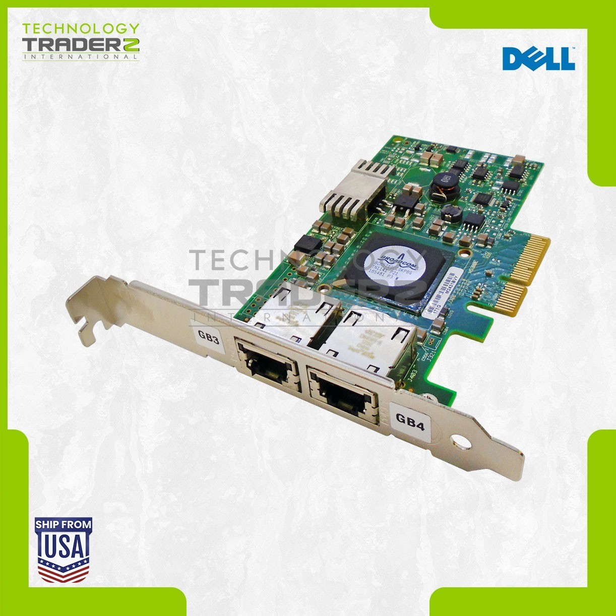 G218C Dell Broadcom 1Gbps Dual Port PCI-E Network Adapter Card 0G218C