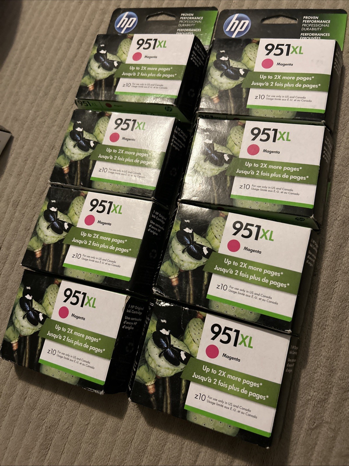 Genuine HP 951XL Magenta OEM High Yield Ink Cartridge  Exp. Nov /2019 Lot Of 8