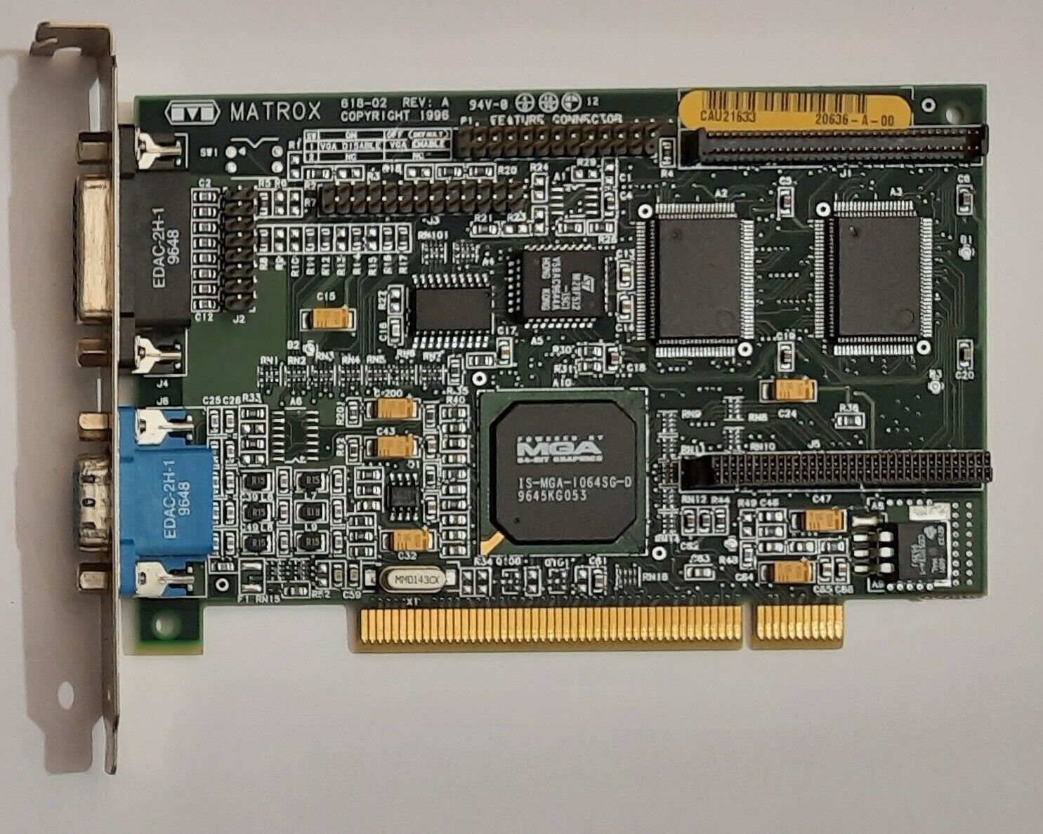 Matrox Mystique PCI Graphics Card (MGA-MYST/2I, MGA-1064SG, 2MB, Retro, 1996)