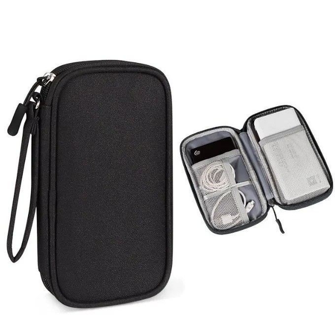 Data Cable Storage Bag Waterproof Portable Carry Case Storage Bag Travel Organiz