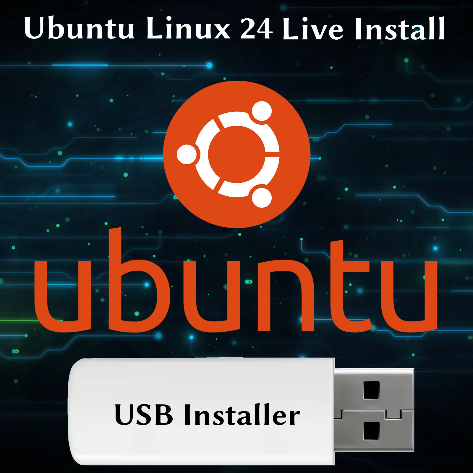 Ubuntu Linux 25 Operating System Distribution 64-Bit Bootable Install Live PC